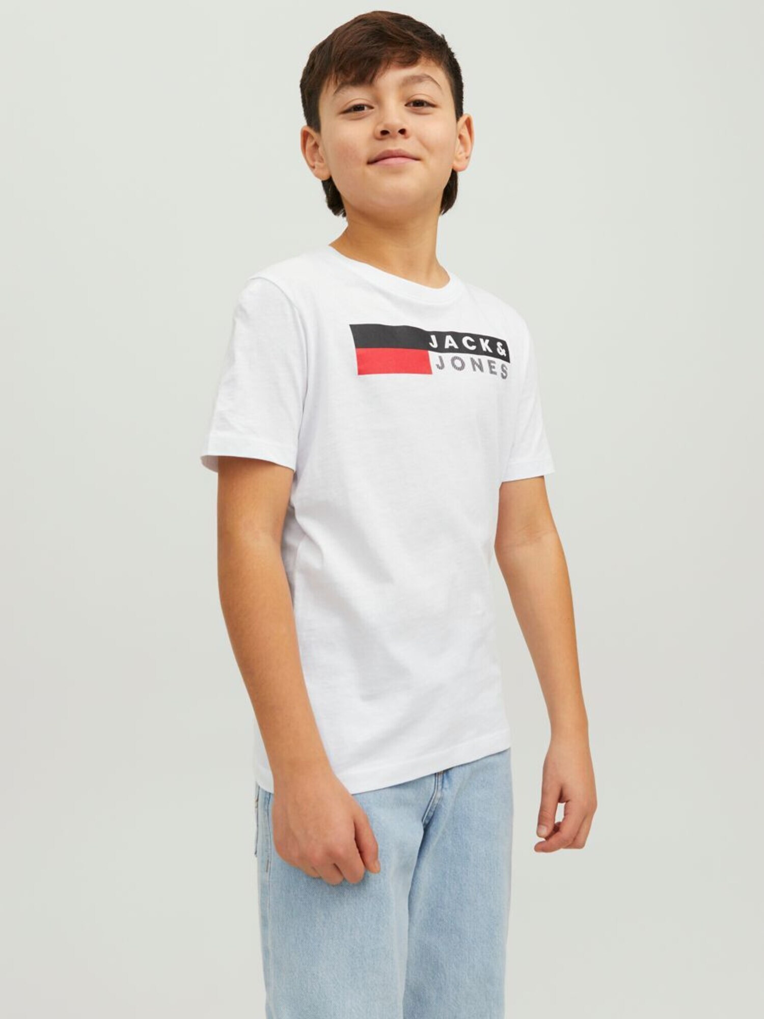 Jack & Jones Junior Tričko tmavomodrá / ohnivo červená / biela - Pepit.sk