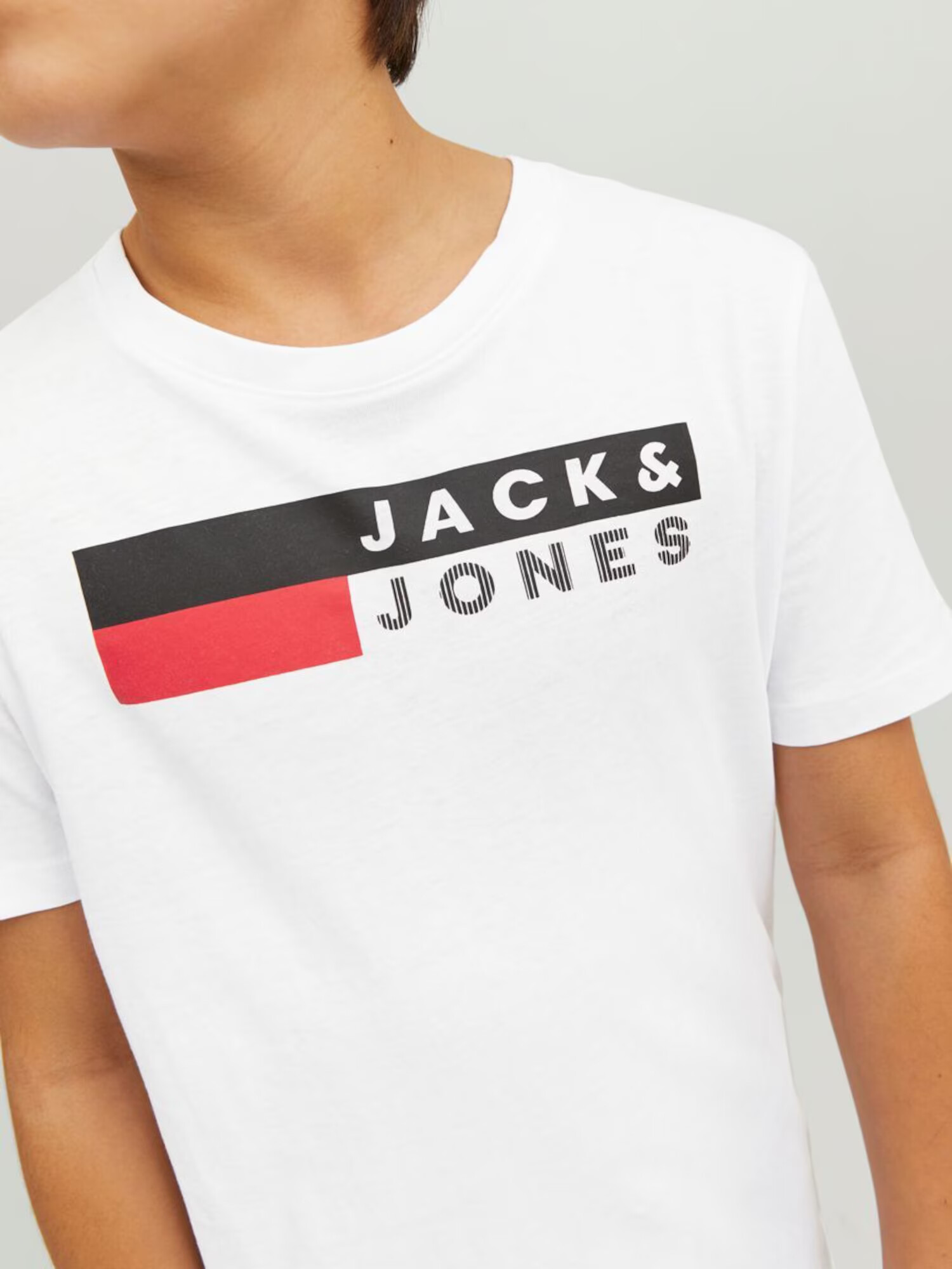 Jack & Jones Junior Tričko tmavomodrá / ohnivo červená / biela - Pepit.sk