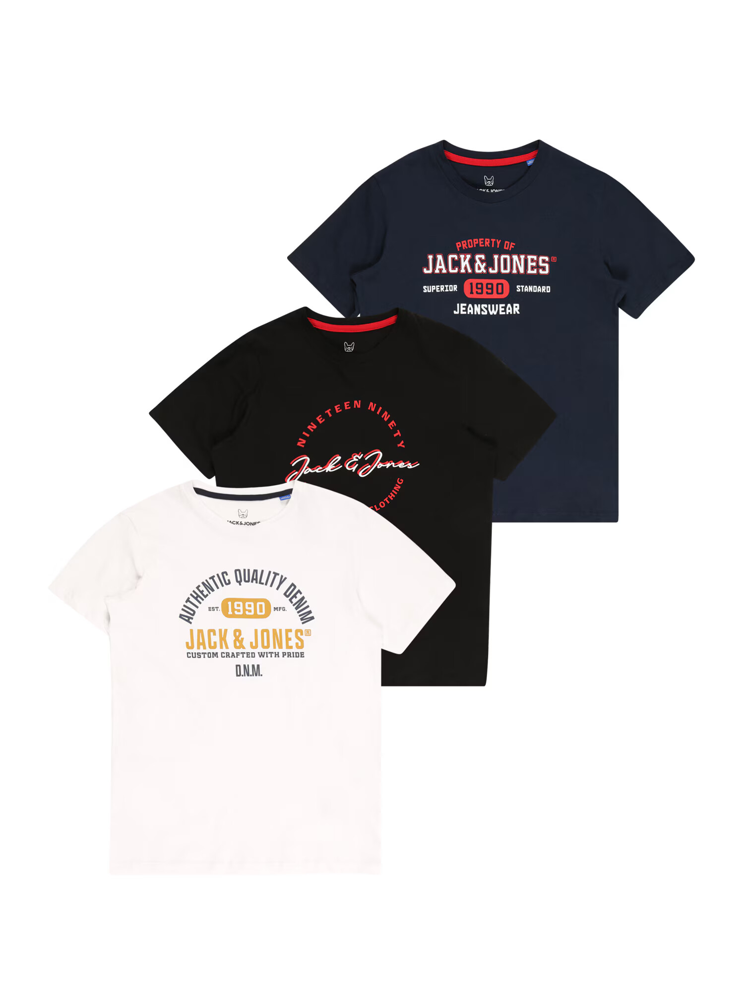 Jack & Jones Junior Tričko modrá / čierna / biela - Pepit.sk