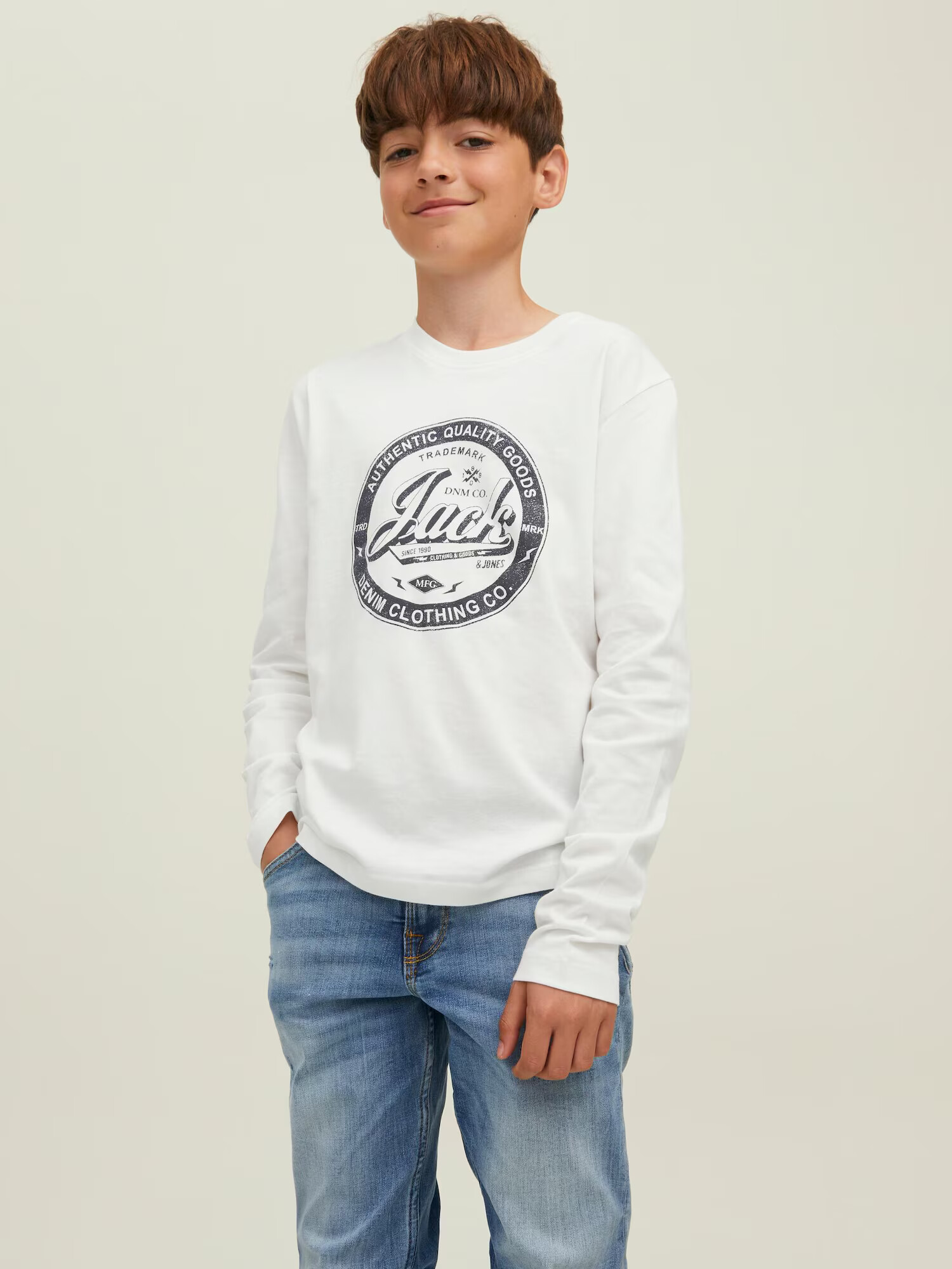 Jack & Jones Junior Tričko námornícka modrá / biela - Pepit.sk