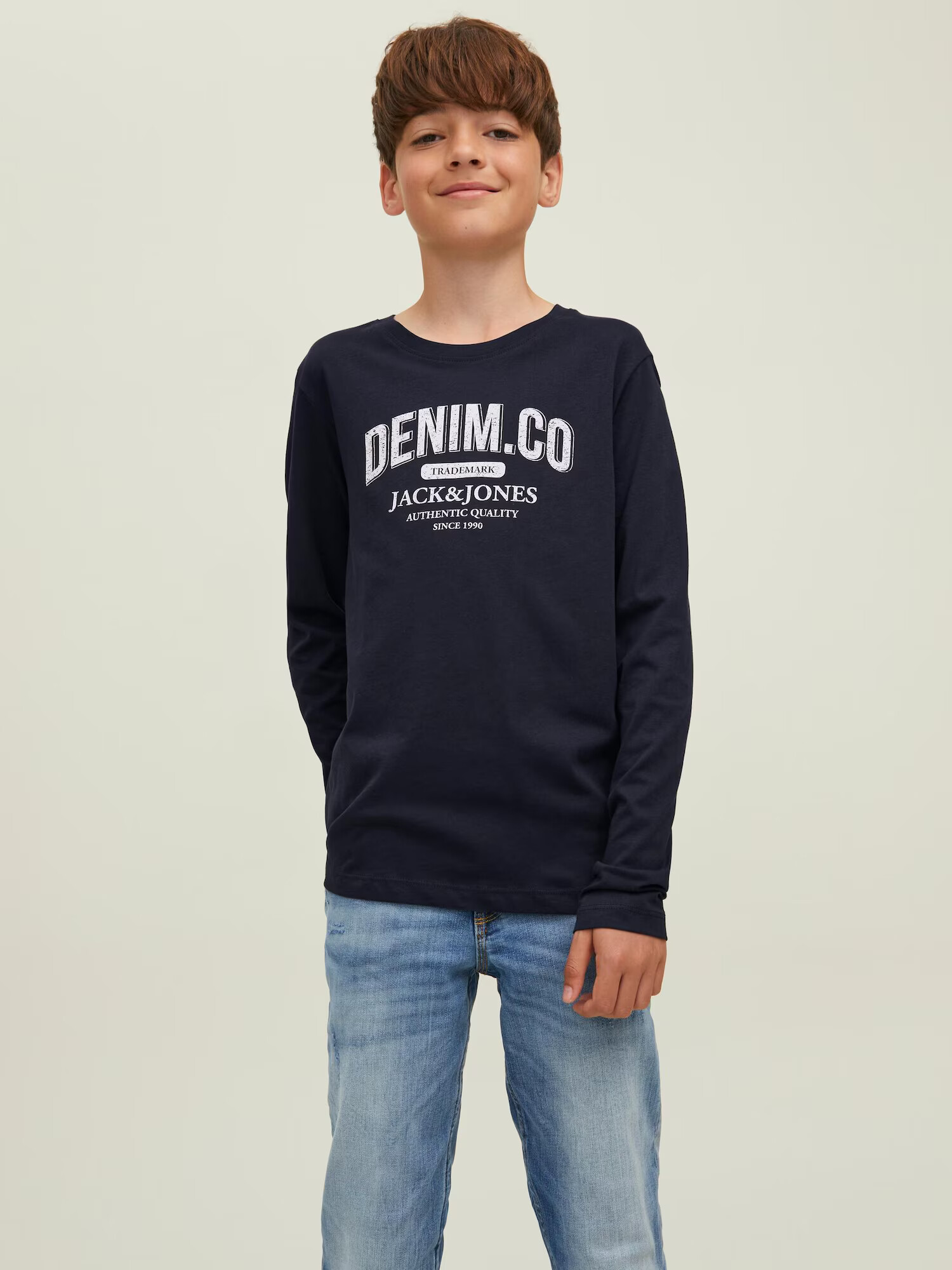 Jack & Jones Junior Tričko námornícka modrá / biela - Pepit.sk