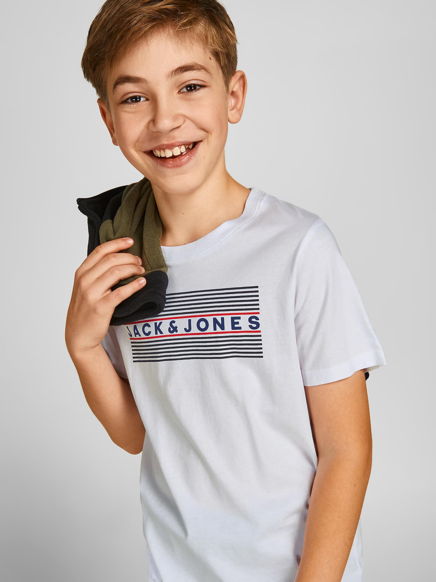 Jack & Jones Junior Tričko námornícka modrá / grenadínová / čierna / biela - Pepit.sk