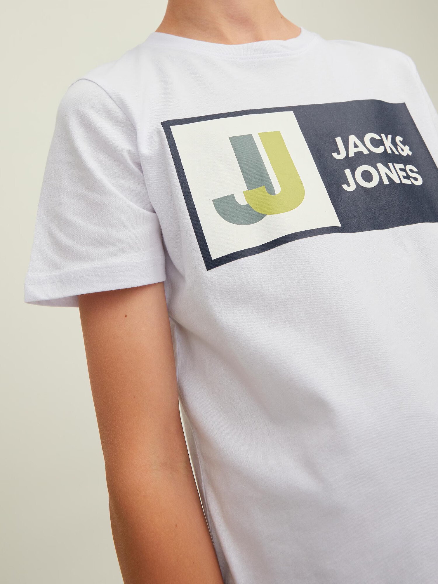 Jack & Jones Junior Tričko námornícka modrá / jablková / biela - Pepit.sk