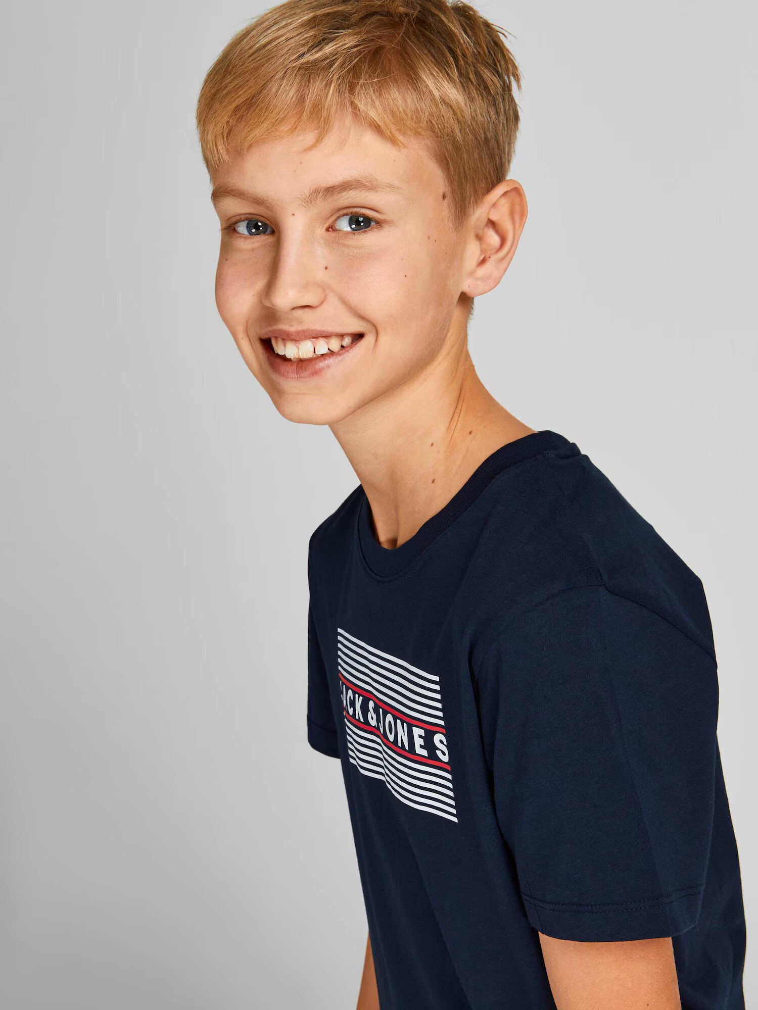 Jack & Jones Junior Tričko námornícka modrá / karmínovo červená / biela - Pepit.sk