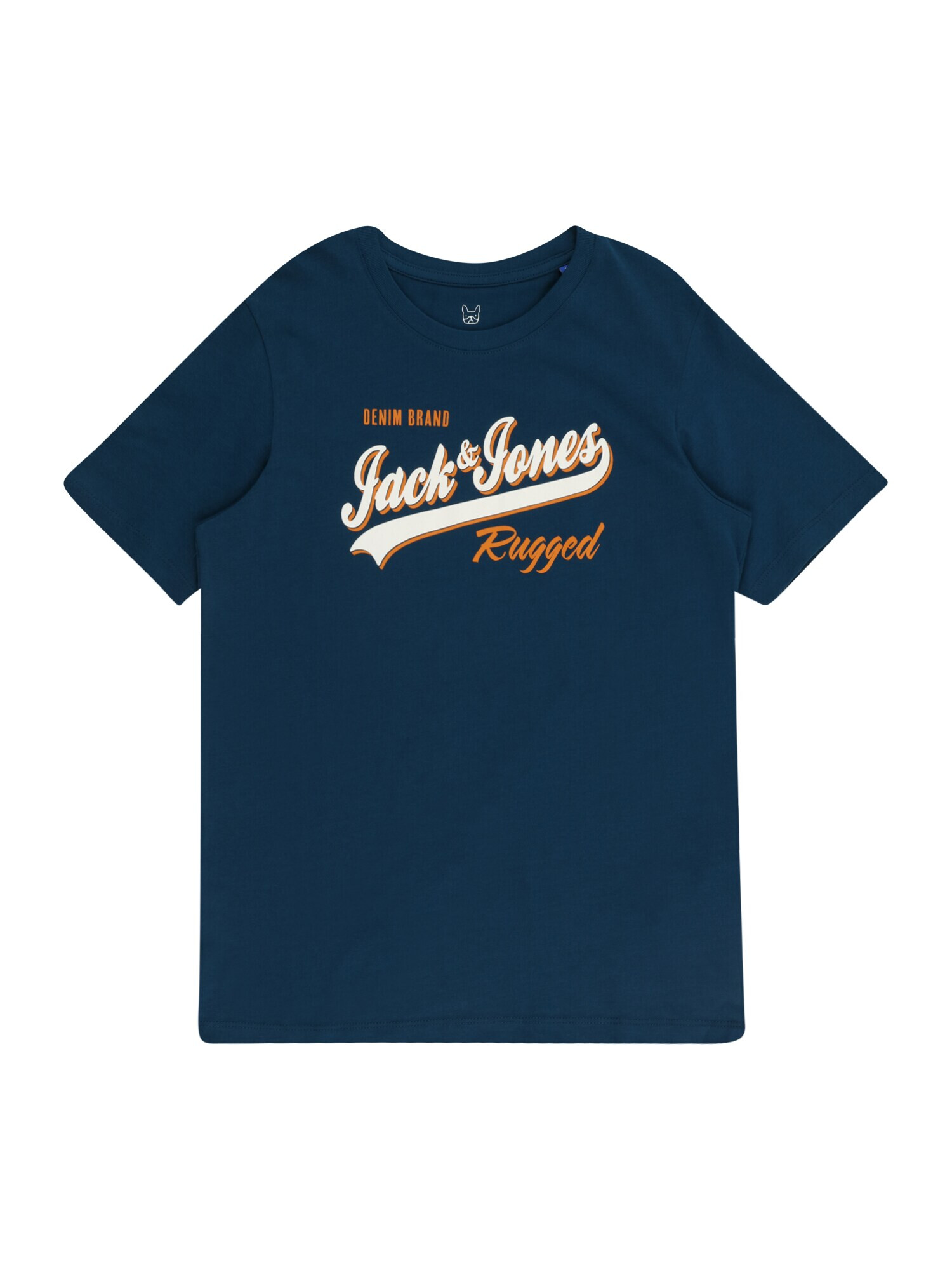 Jack & Jones Junior Tričko námornícka modrá / oranžová / prírodná biela - Pepit.sk