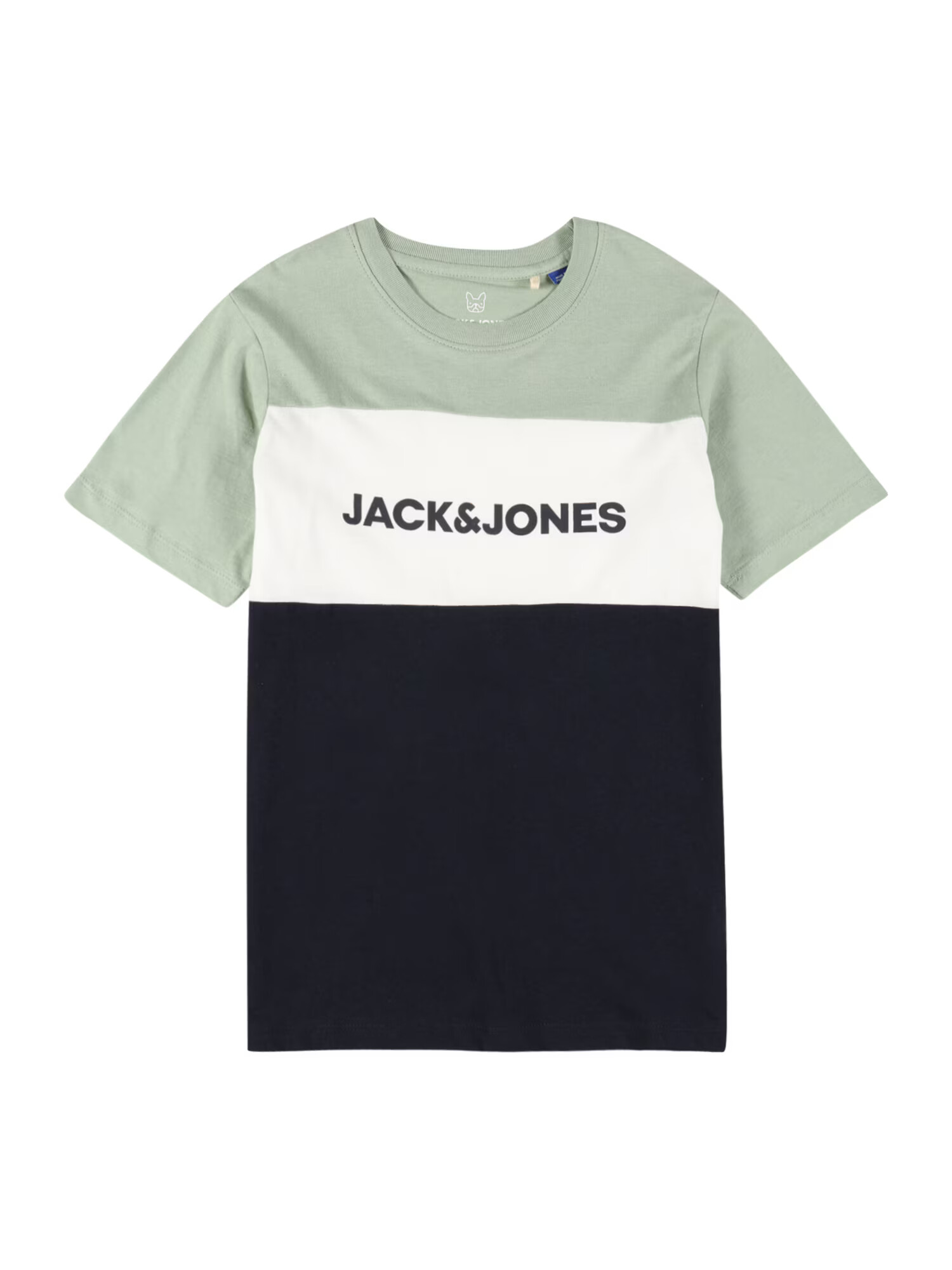 Jack & Jones Junior Tričko námornícka modrá / pastelovo zelená / biela - Pepit.sk