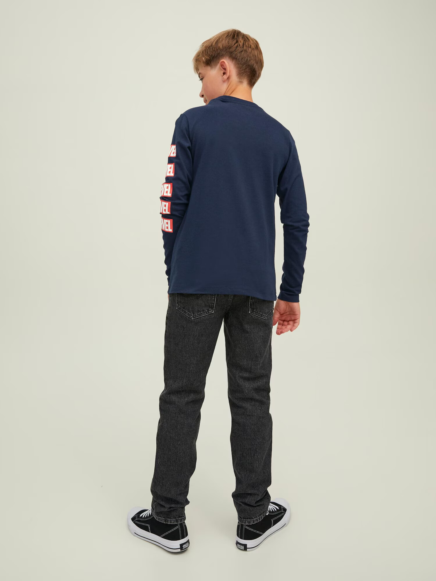 Jack & Jones Junior Tričko námornícka modrá / svetločervená / čierna / biela - Pepit.sk