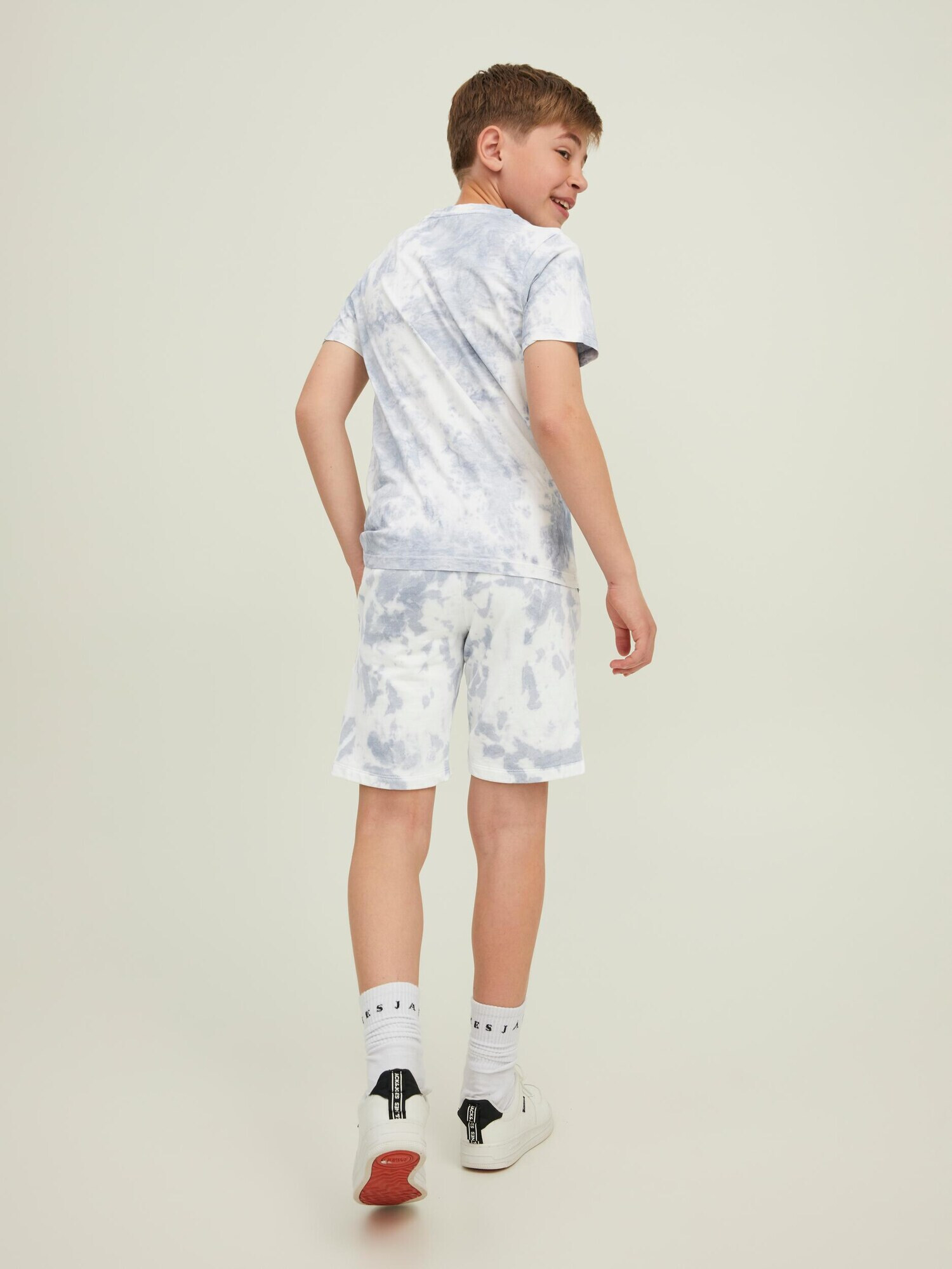 Jack & Jones Junior Tričko nebesky modrá / sivá / biela - Pepit.sk