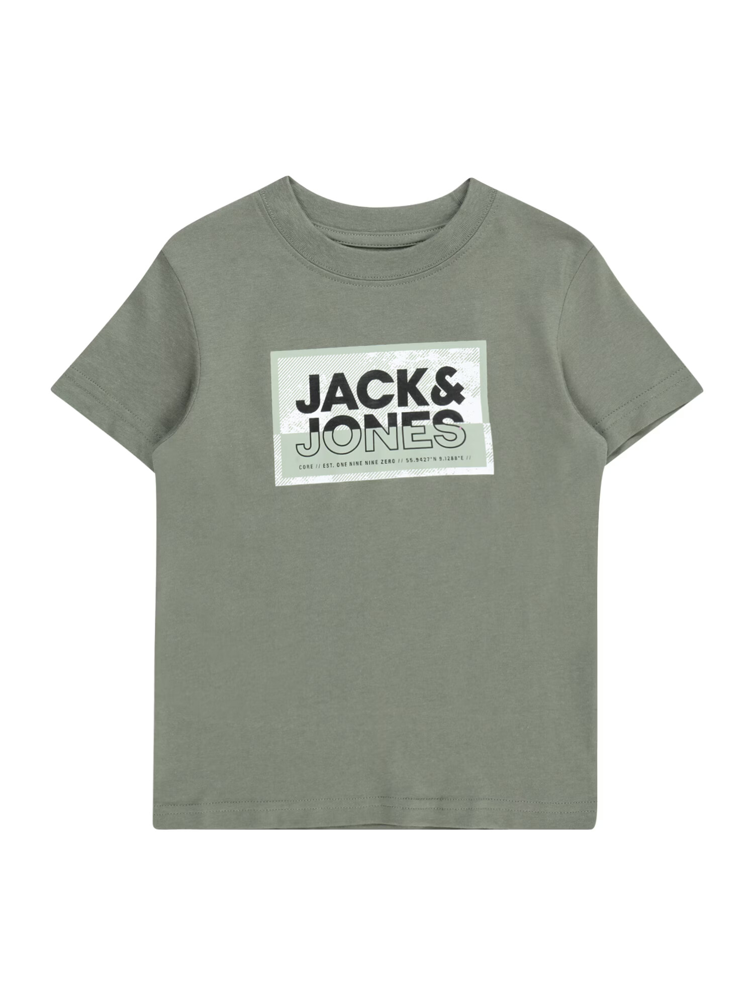 Jack & Jones Junior Tričko olivová / čierna / šedobiela - Pepit.sk