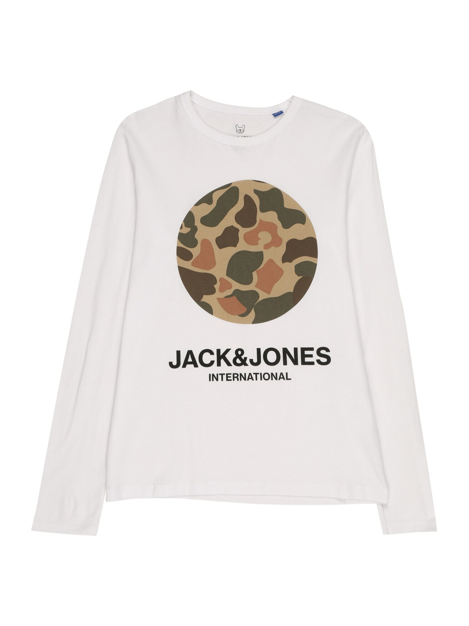 Jack & Jones Junior Tričko piesková / hnedá / tmavozelená / biela - Pepit.sk