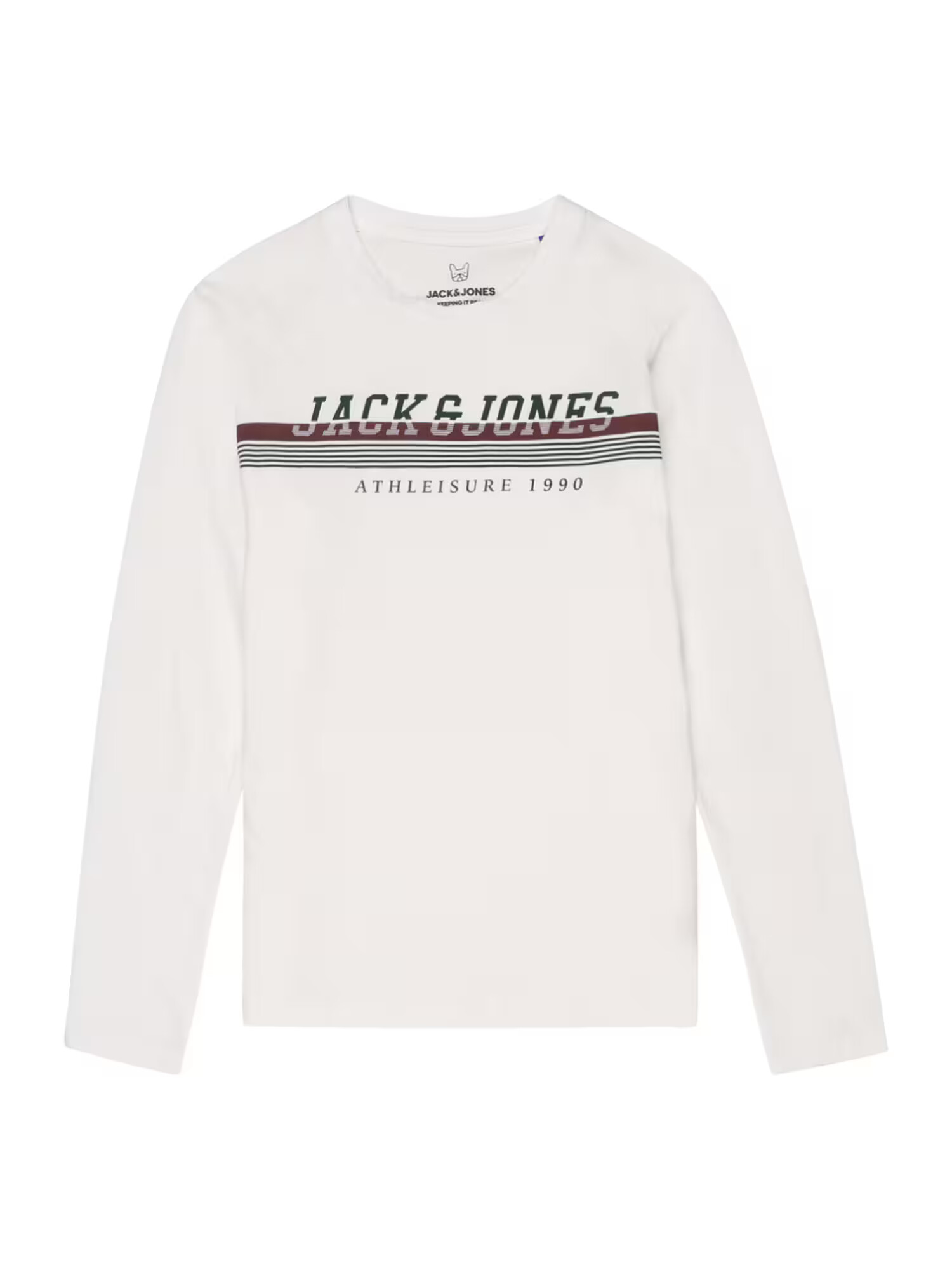 Jack & Jones Junior Tričko sivá / jedľová / bordová / biela - Pepit.sk