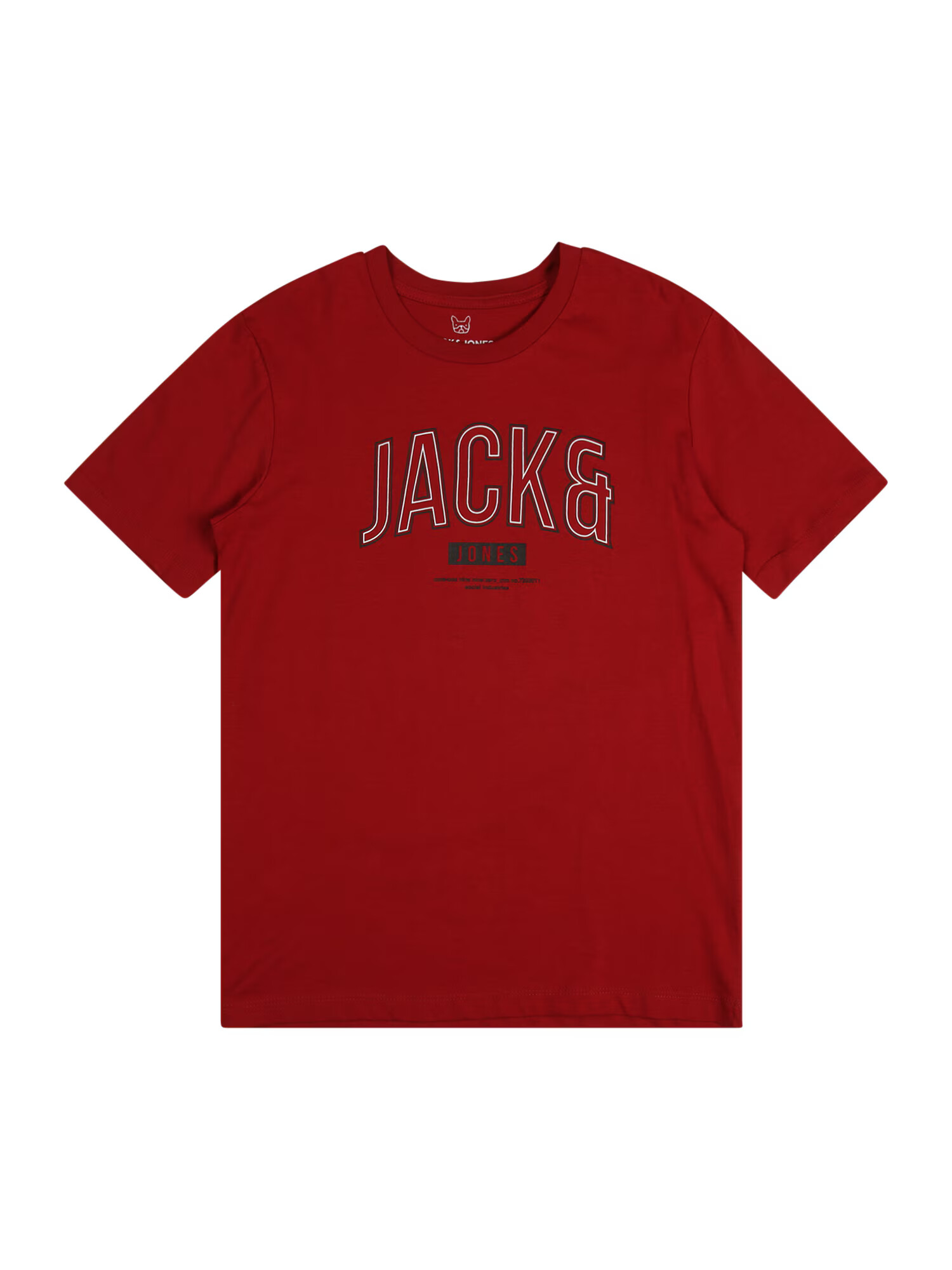 Jack & Jones Junior Tričko 'Thomas' krvavo červená / čierna / biela - Pepit.sk