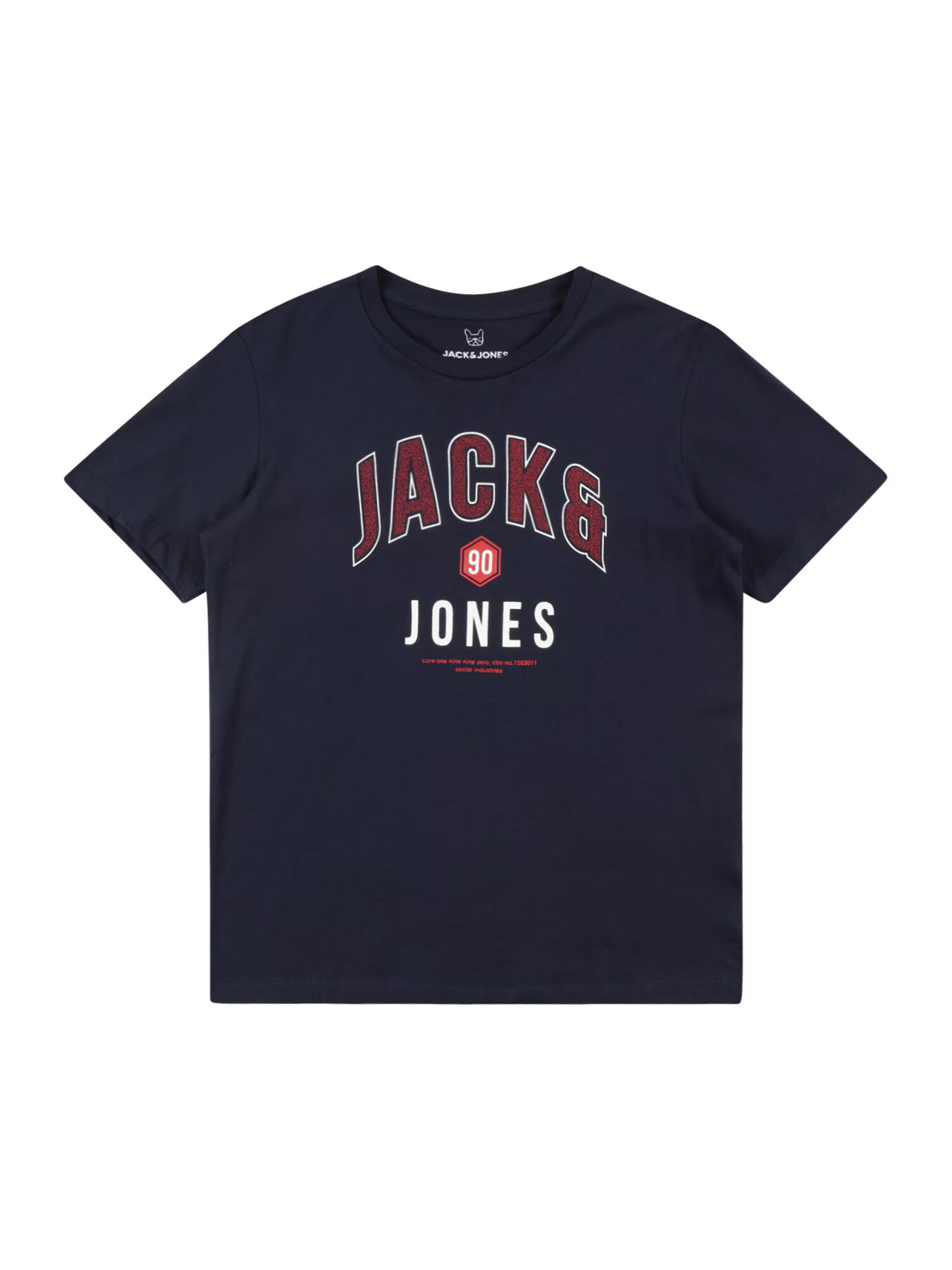 Jack & Jones Junior Tričko 'Thomas' námornícka modrá / koralová / krvavo červená / biela - Pepit.sk