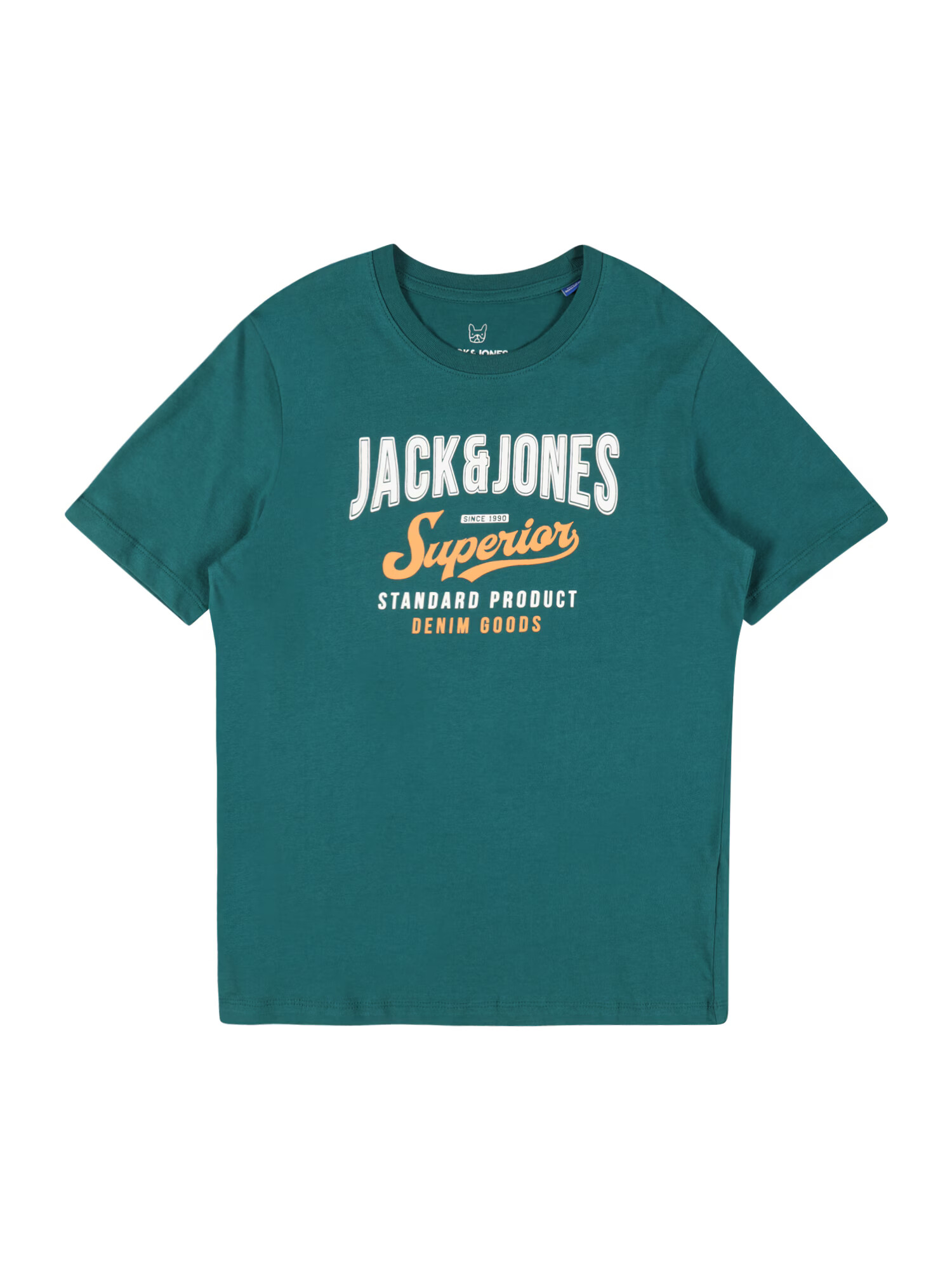 Jack & Jones Junior Tričko tmavozelená / oranžová / biela - Pepit.sk