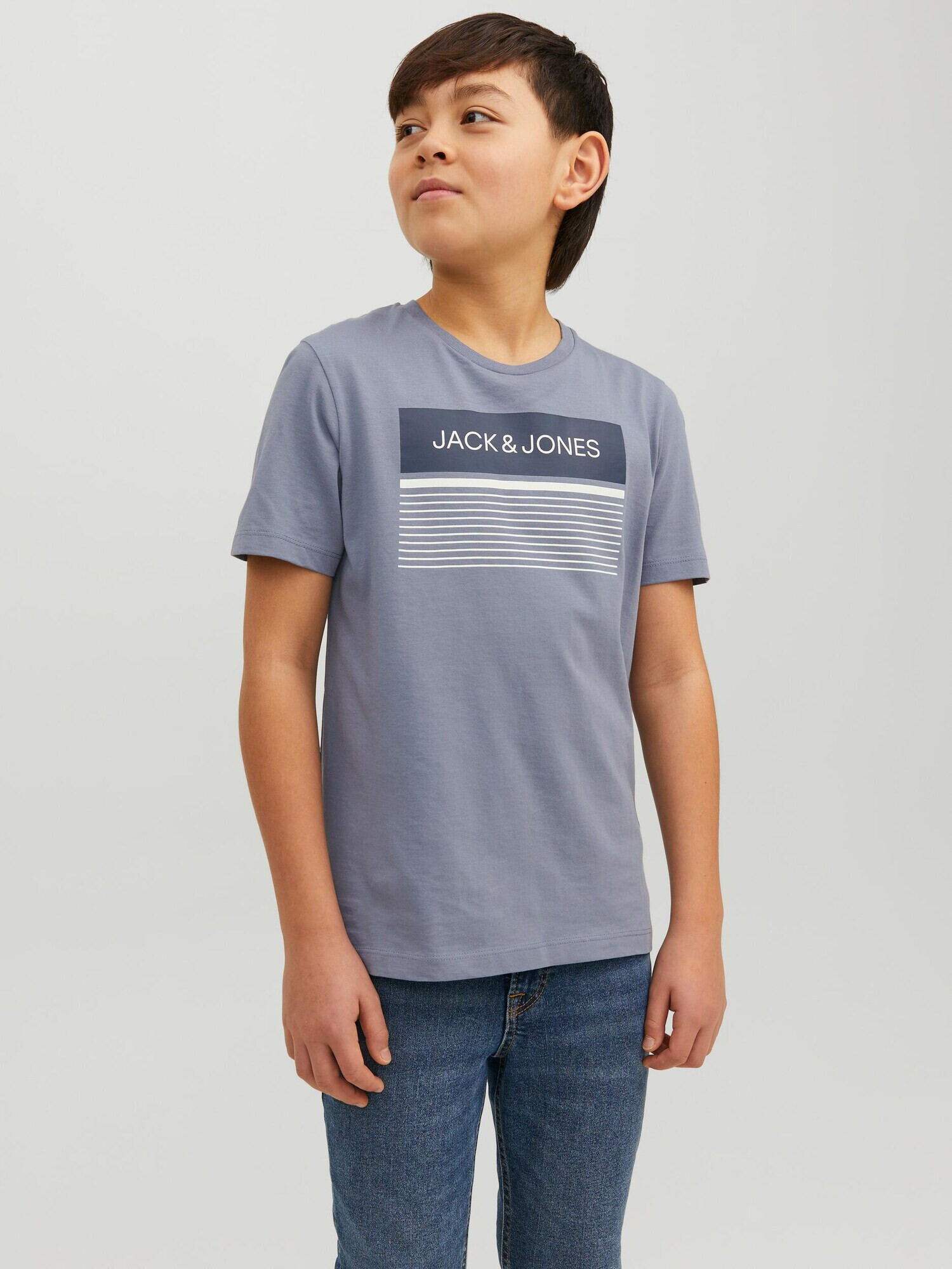 Jack & Jones Junior Tričko 'Travis' dymovo modrá / čierna / biela - Pepit.sk