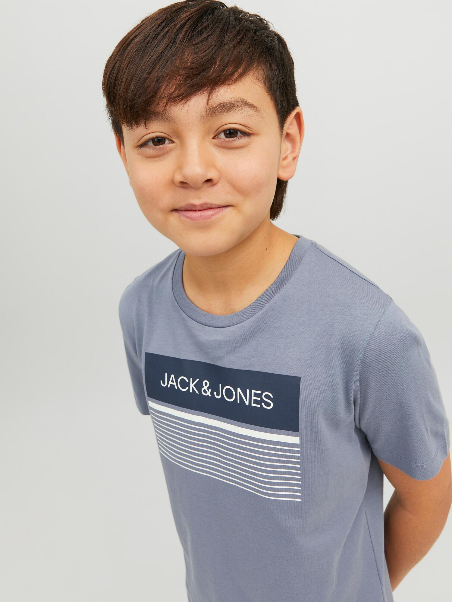 Jack & Jones Junior Tričko 'Travis' dymovo modrá / čierna / biela - Pepit.sk