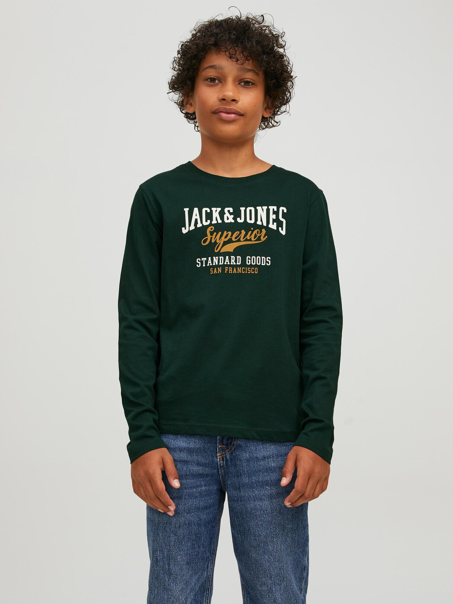 Jack & Jones Junior Tričko žltá / zelená / biela - Pepit.sk