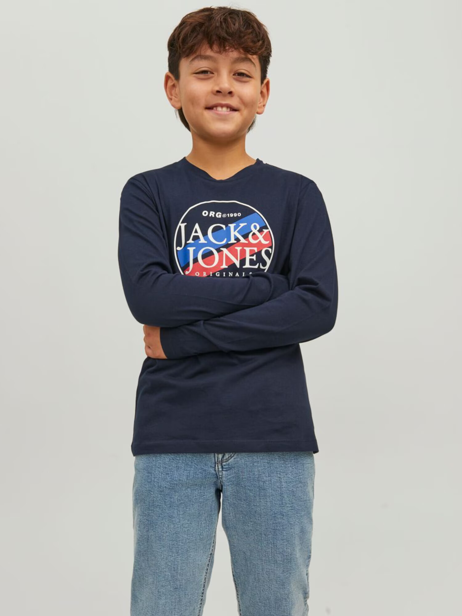 Jack & Jones Junior Tričko zmiešané farby / čierna / biela - Pepit.sk