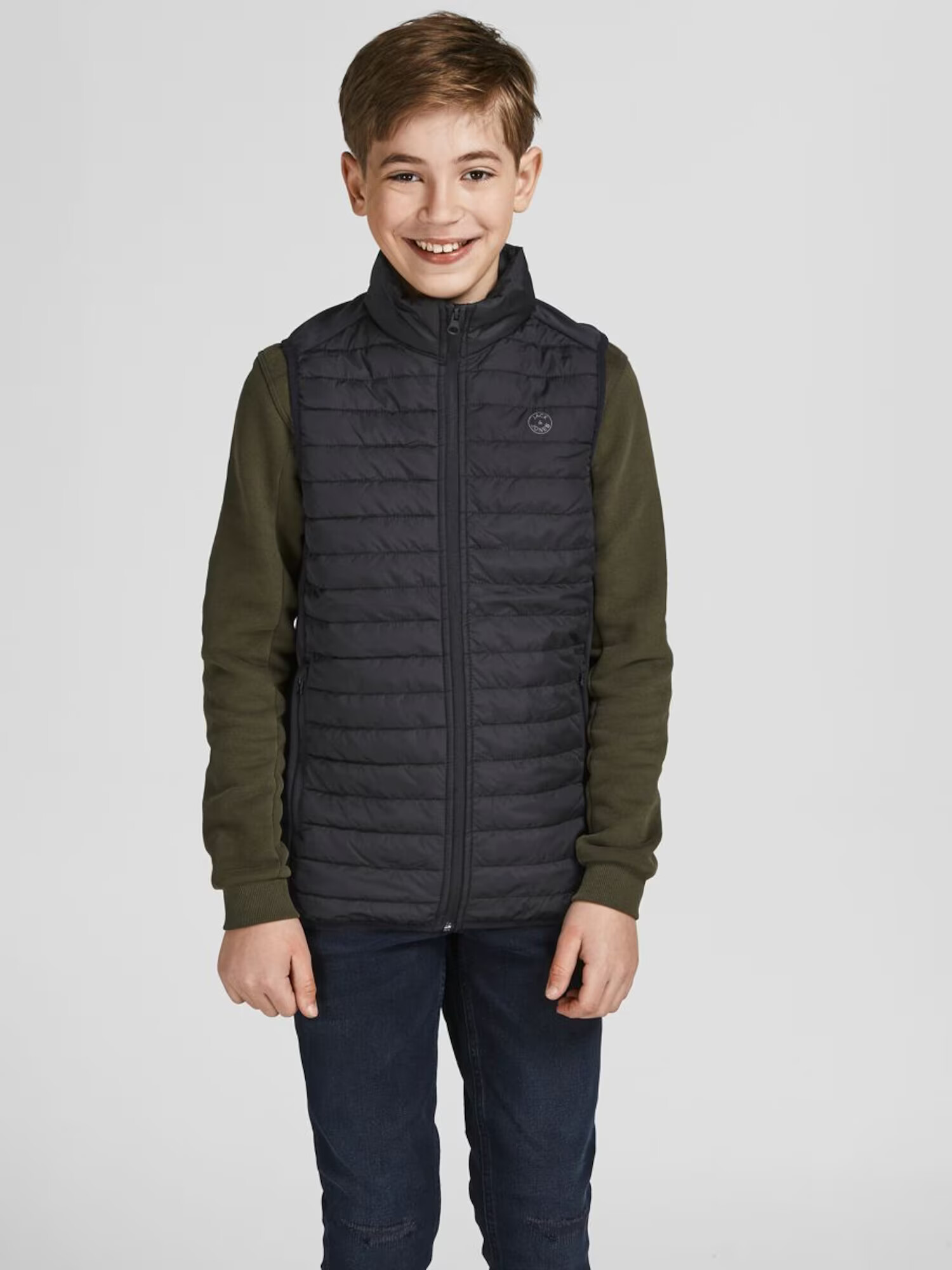 Jack & Jones Junior Vesta čierna - Pepit.sk