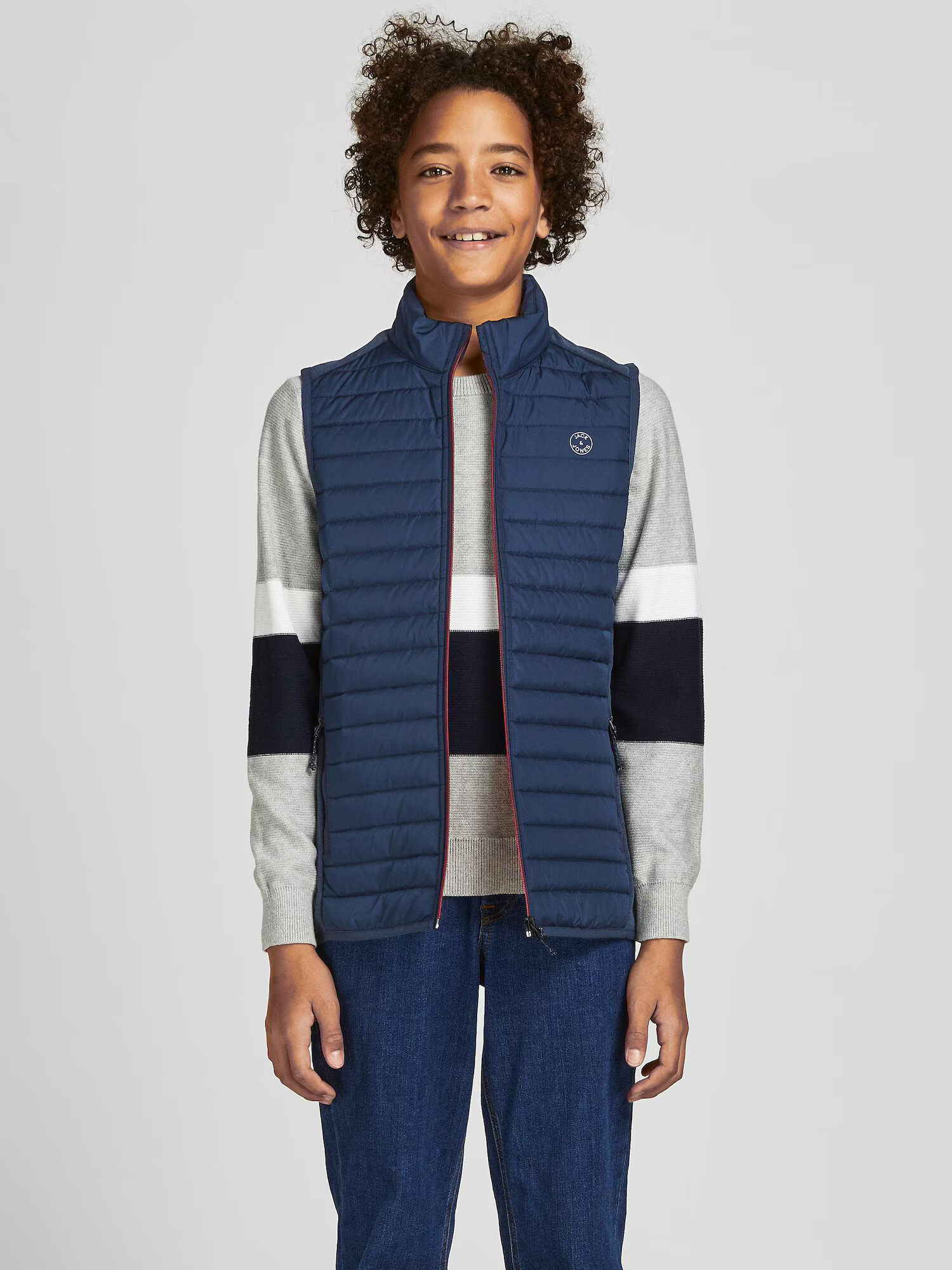 Jack & Jones Junior Vesta tmavomodrá - Pepit.sk