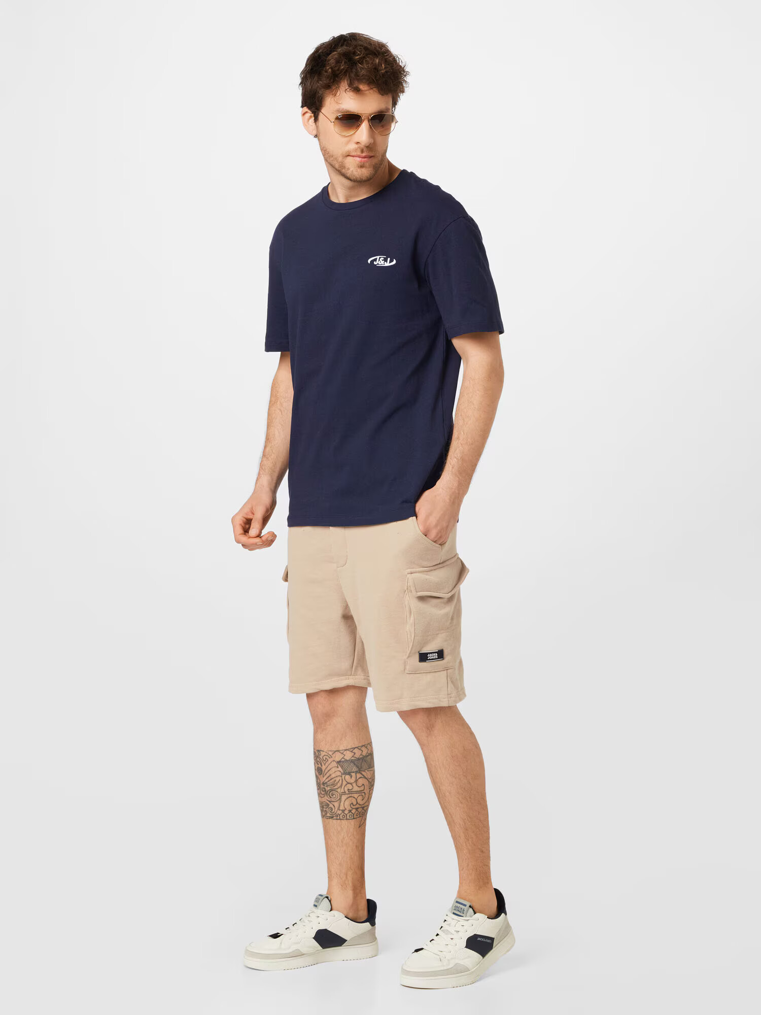 JACK & JONES Kapsáče kapučíno / čierna / biela - Pepit.sk