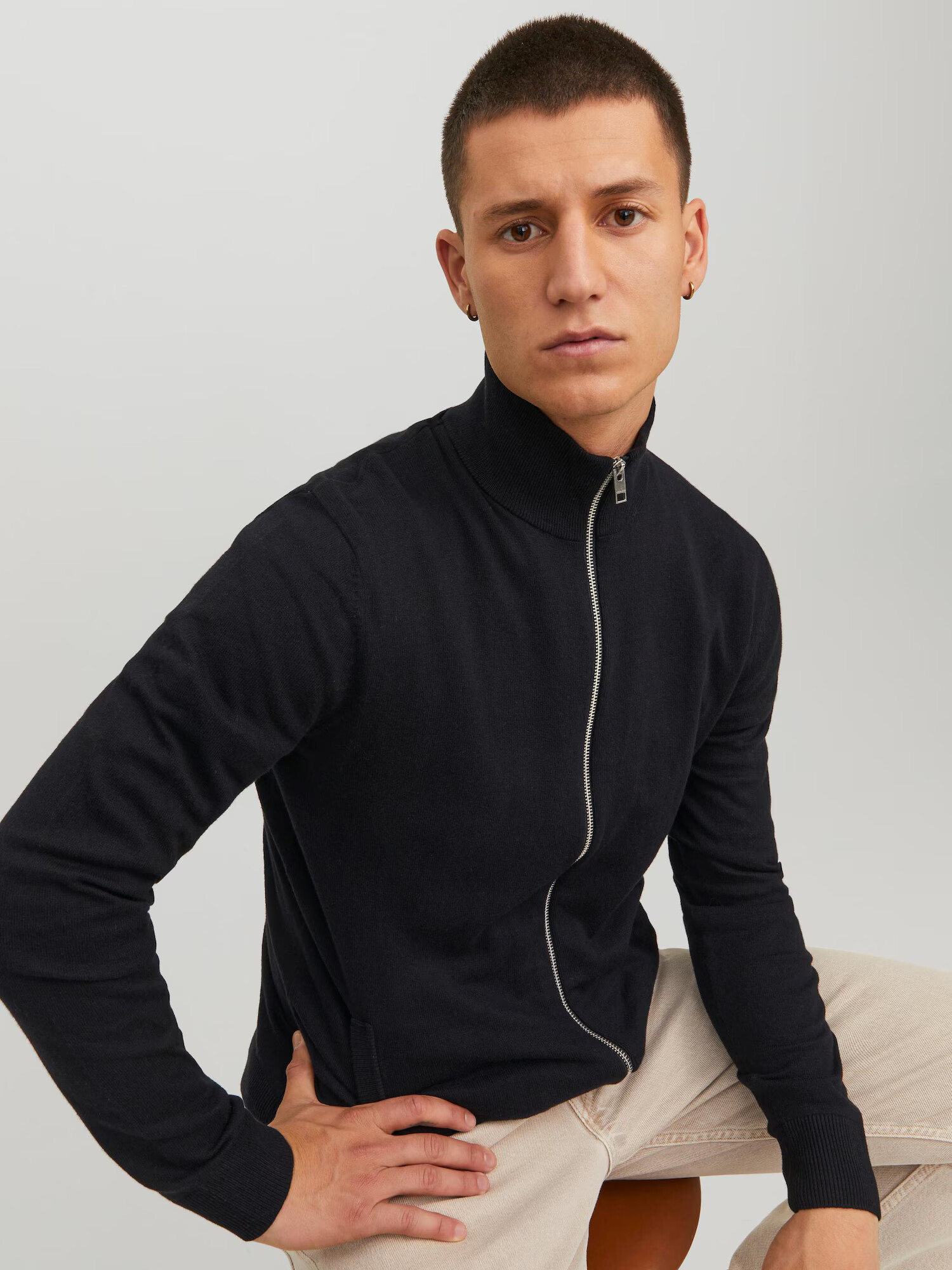 JACK & JONES Kardigán 'Emil' čierna - Pepit.sk