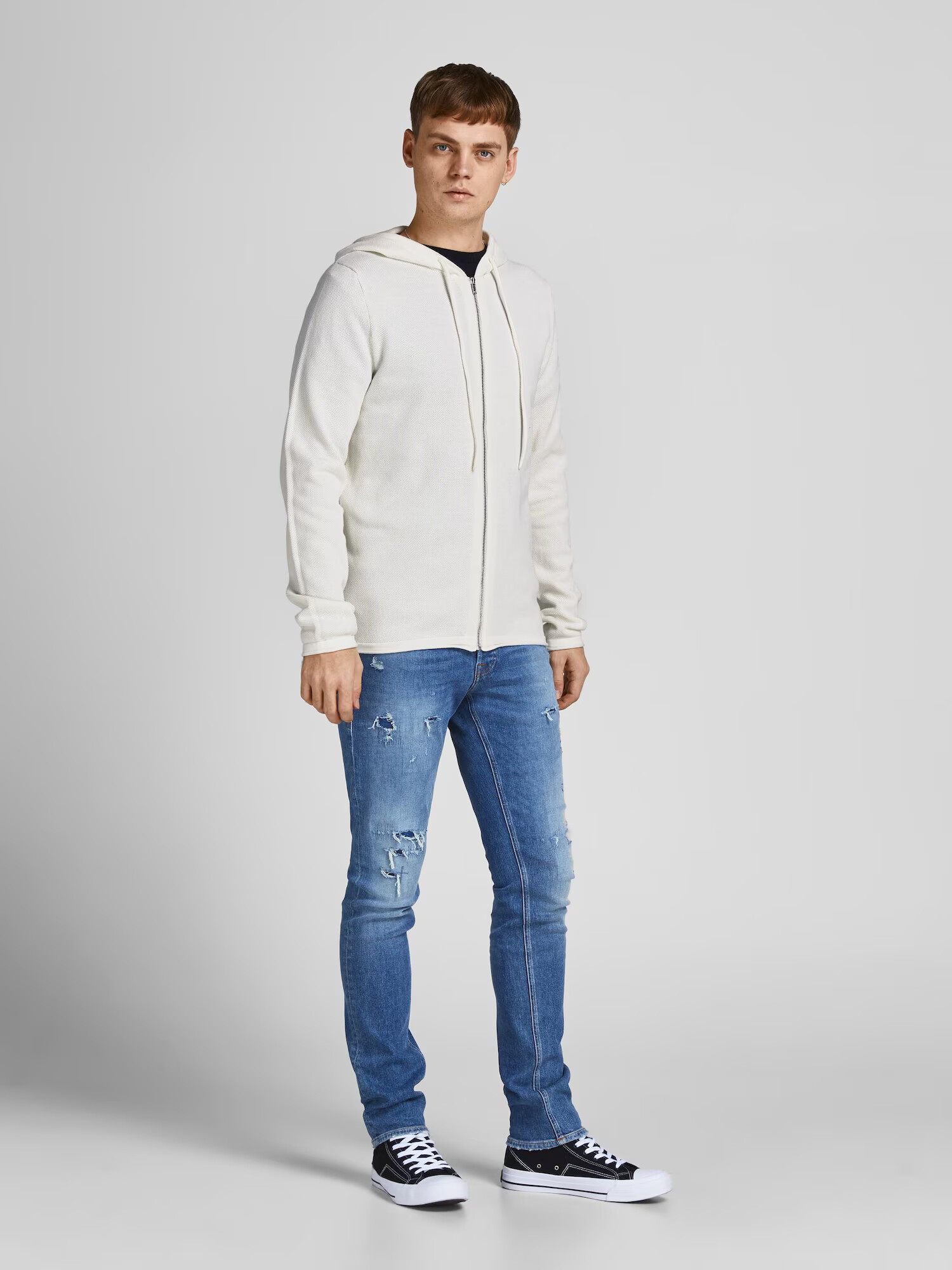 JACK & JONES Kardigán 'Hill' prírodná biela - Pepit.sk