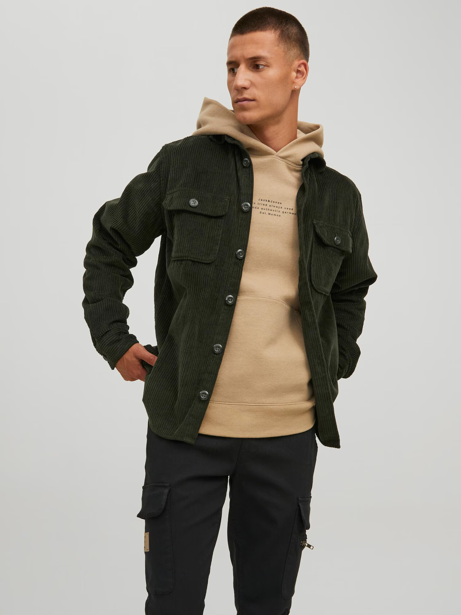 JACK & JONES Košeľa 'Darren' tmavozelená - Pepit.sk