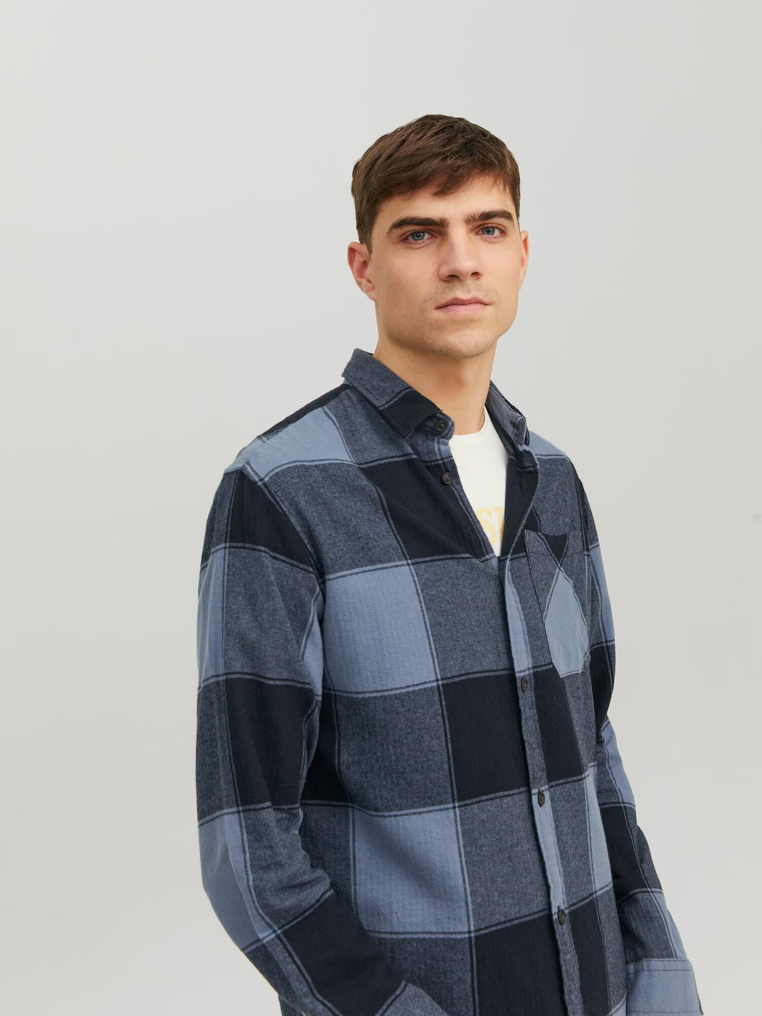 JACK & JONES Košeľa 'JAMES' modrá / námornícka modrá - Pepit.sk