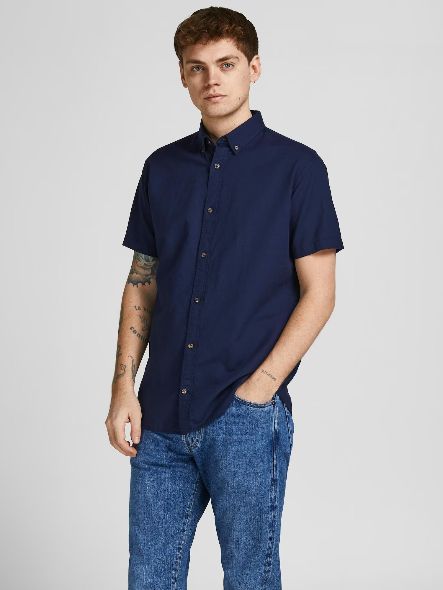 JACK & JONES Košeľa námornícka modrá - Pepit.sk