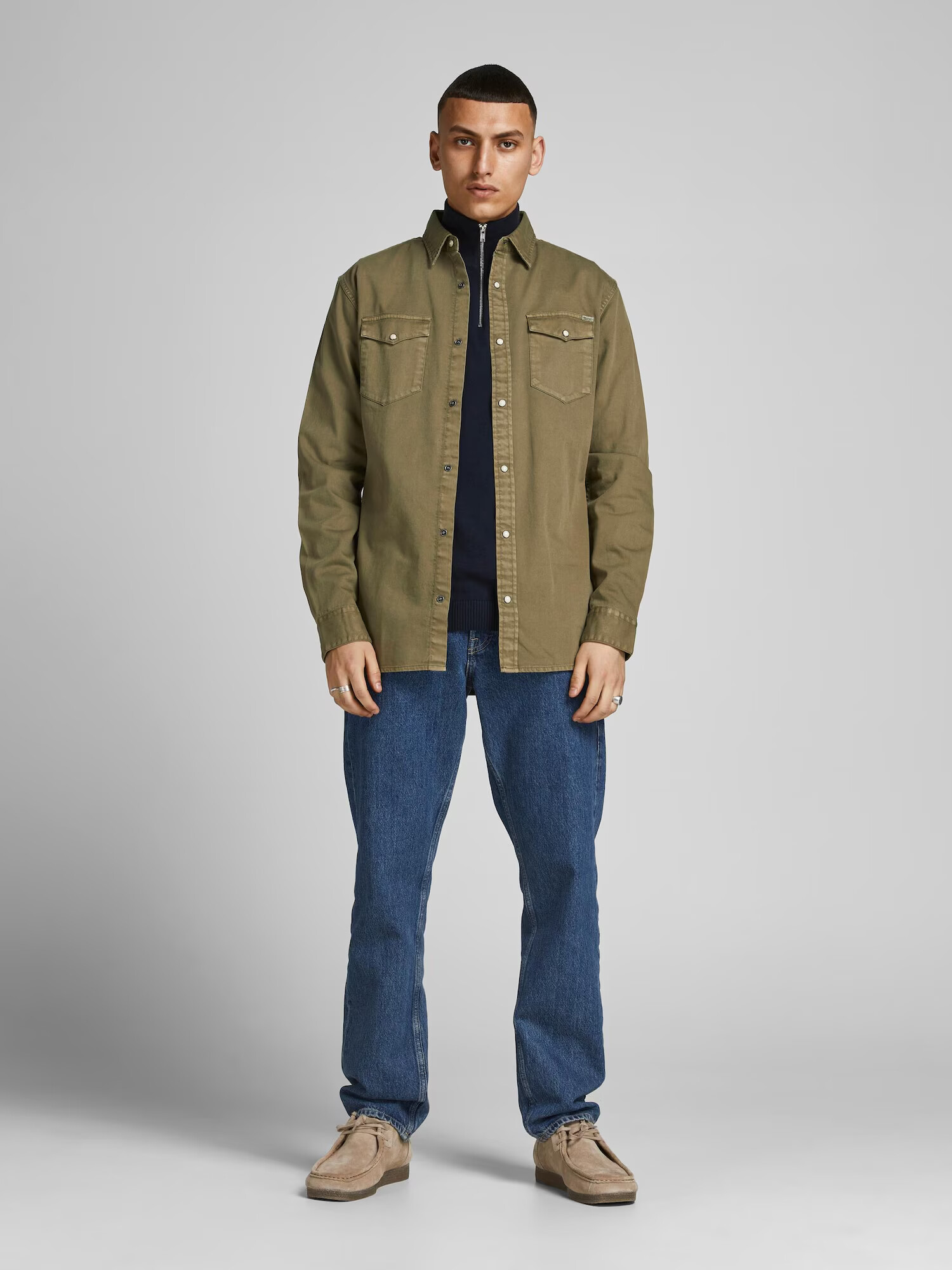 JACK & JONES Košeľa 'Sheridan' olivová - Pepit.sk