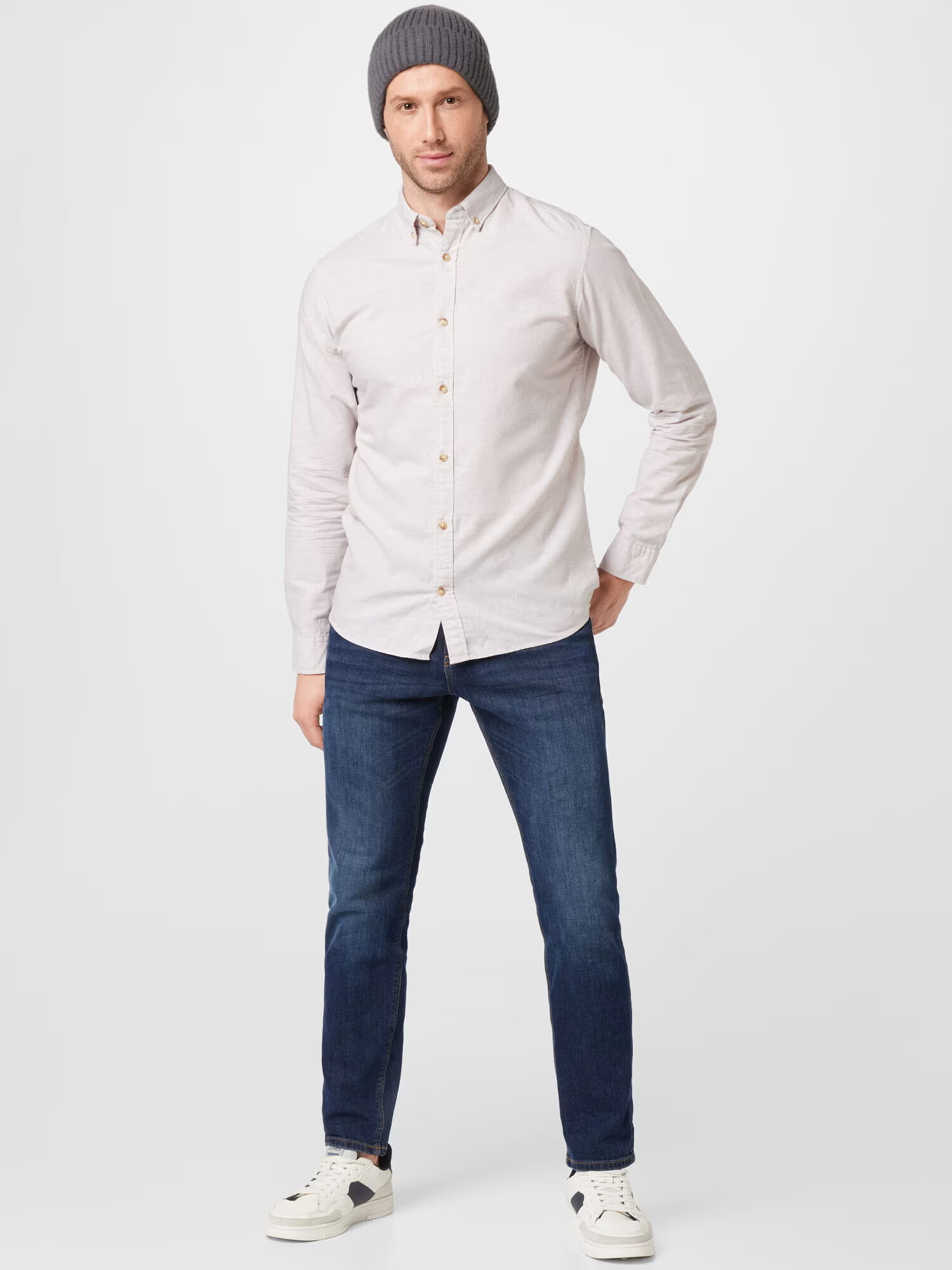 JACK & JONES Košeľa sivá - Pepit.sk