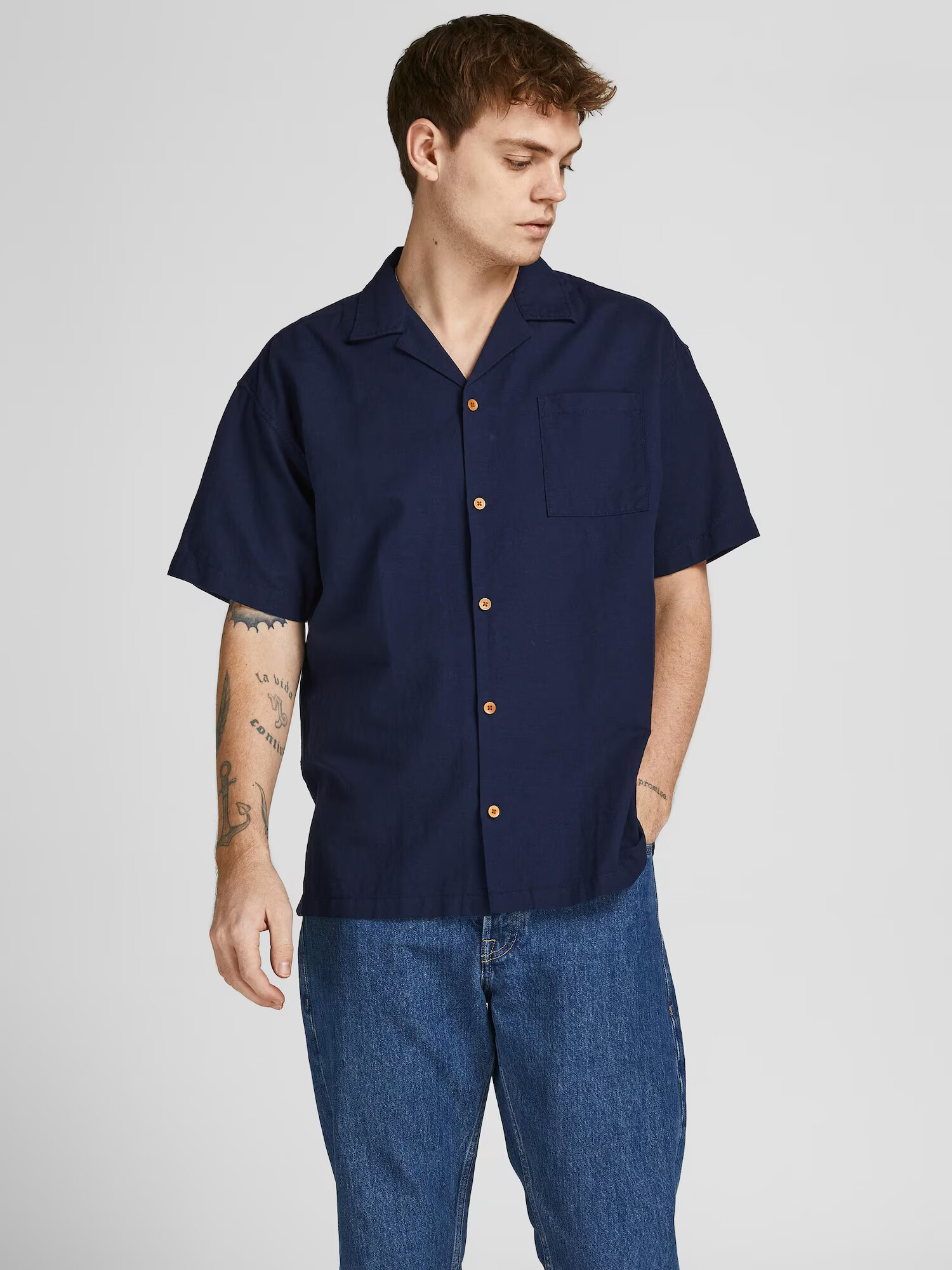 JACK & JONES Košeľa 'Summer' námornícka modrá - Pepit.sk