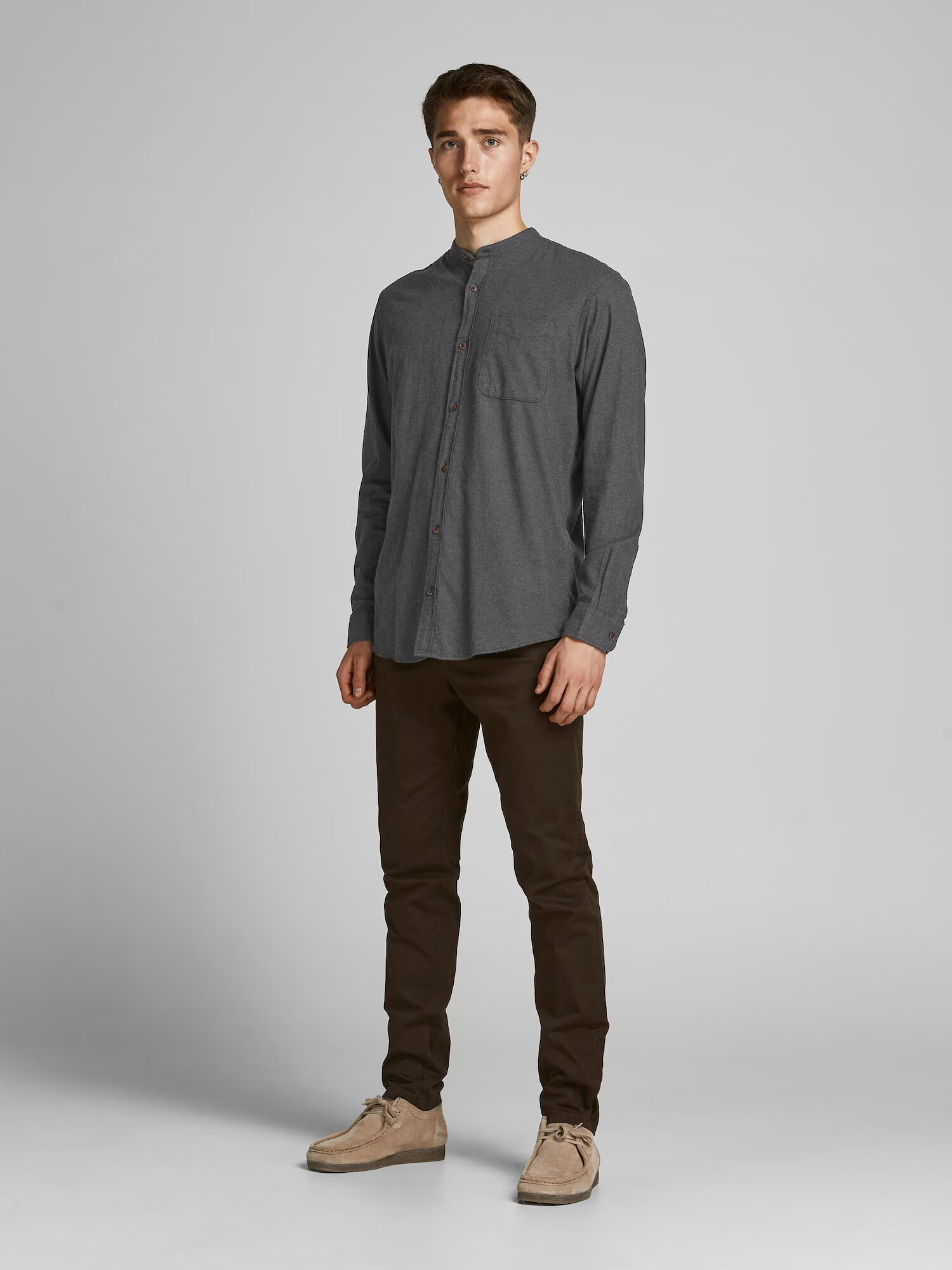 JACK & JONES Košeľa tmavosivá - Pepit.sk