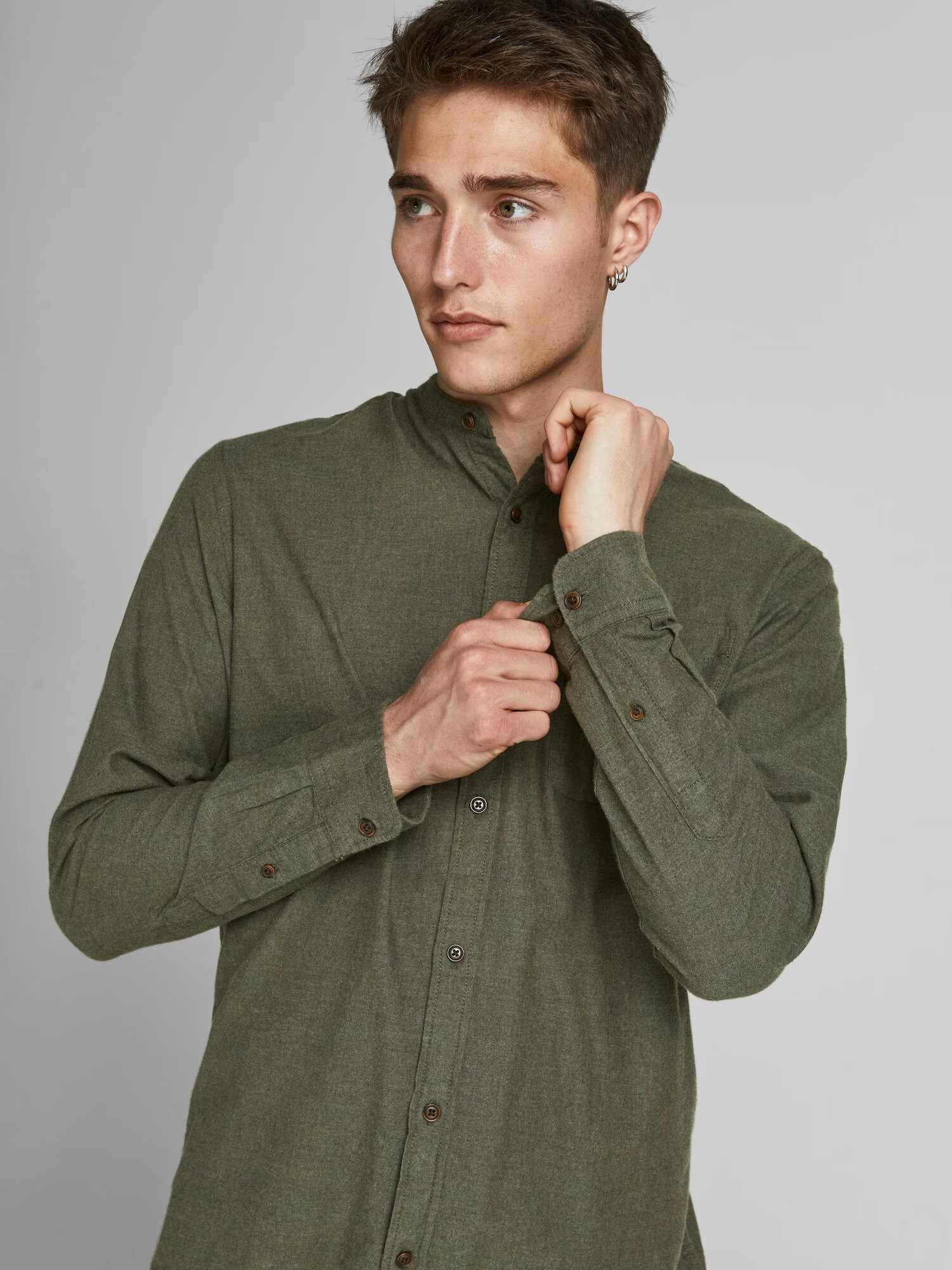 JACK & JONES Košeľa tmavozelená - Pepit.sk