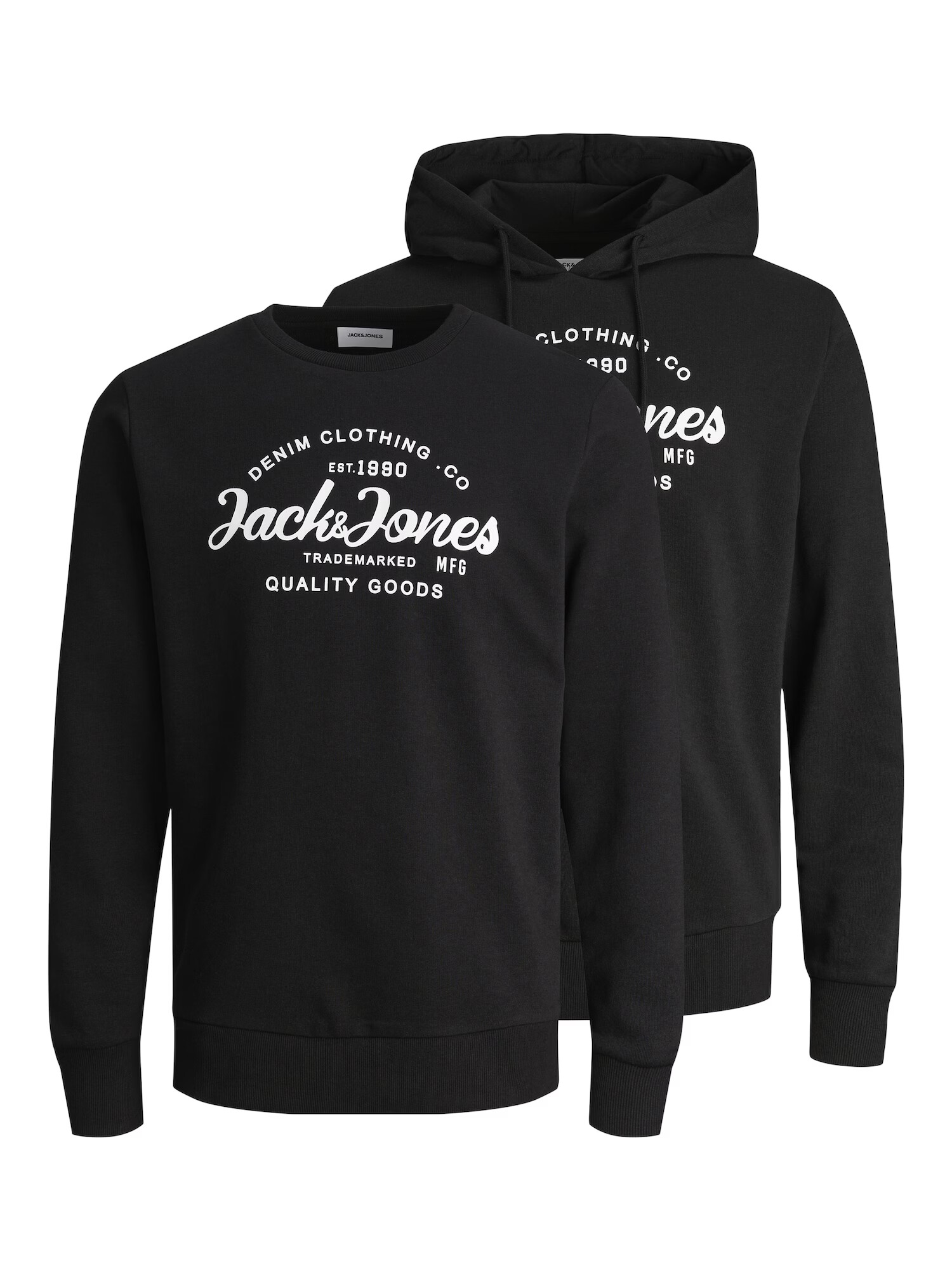 JACK & JONES Mikina 'FOREST' čierna / biela - Pepit.sk