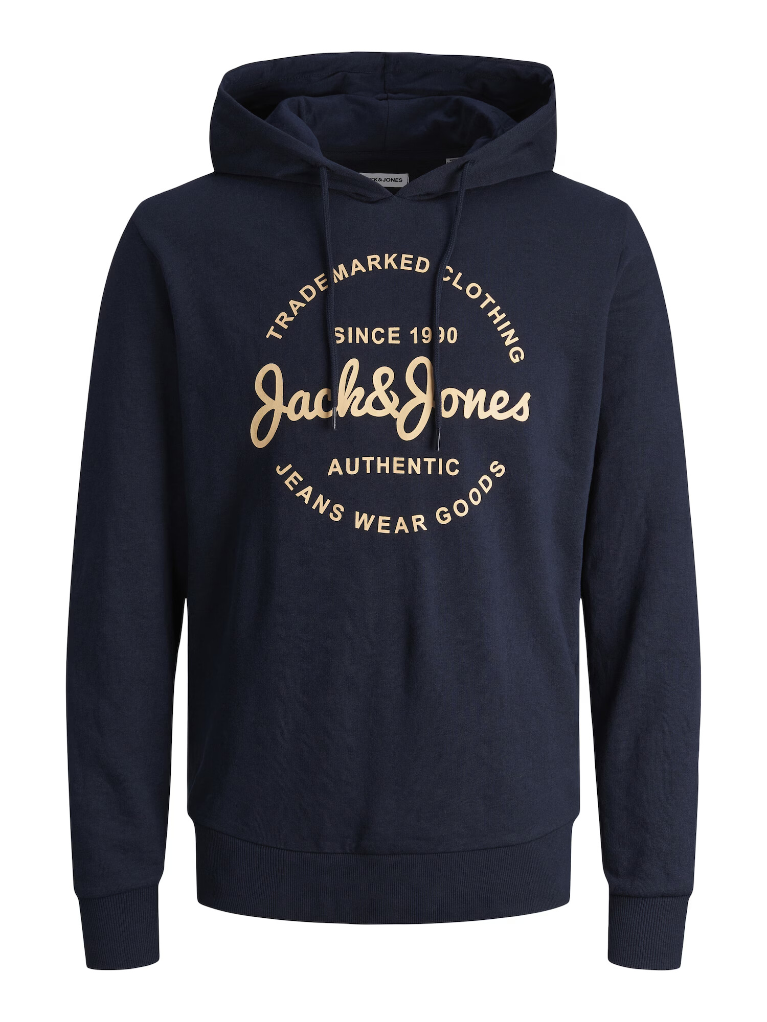 JACK & JONES Mikina 'FOREST' námornícka modrá / zlatá / sivá melírovaná - Pepit.sk