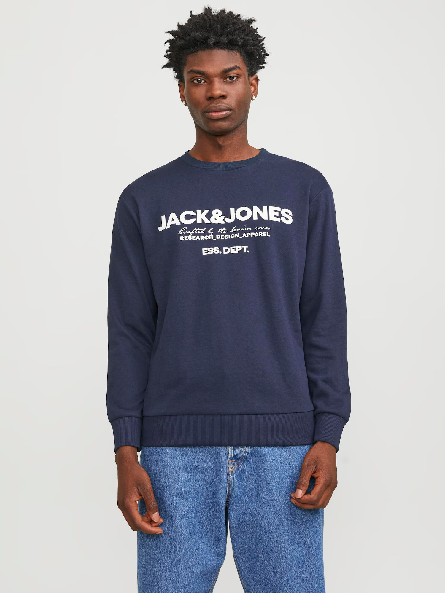 JACK & JONES Mikina 'Gale' námornícka modrá / biela - Pepit.sk