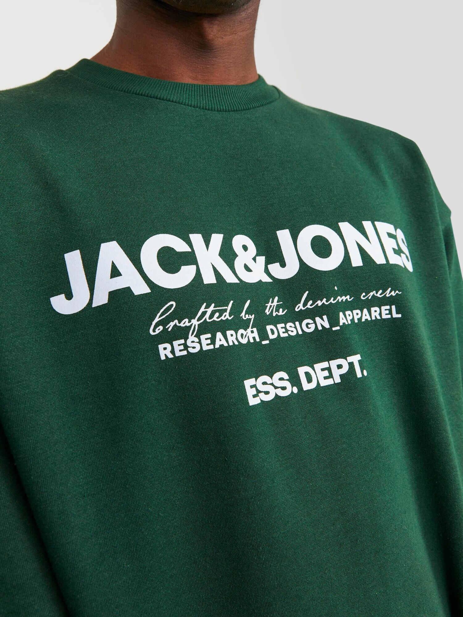 JACK & JONES Mikina 'Gale' tmavozelená / biela melírovaná - Pepit.sk