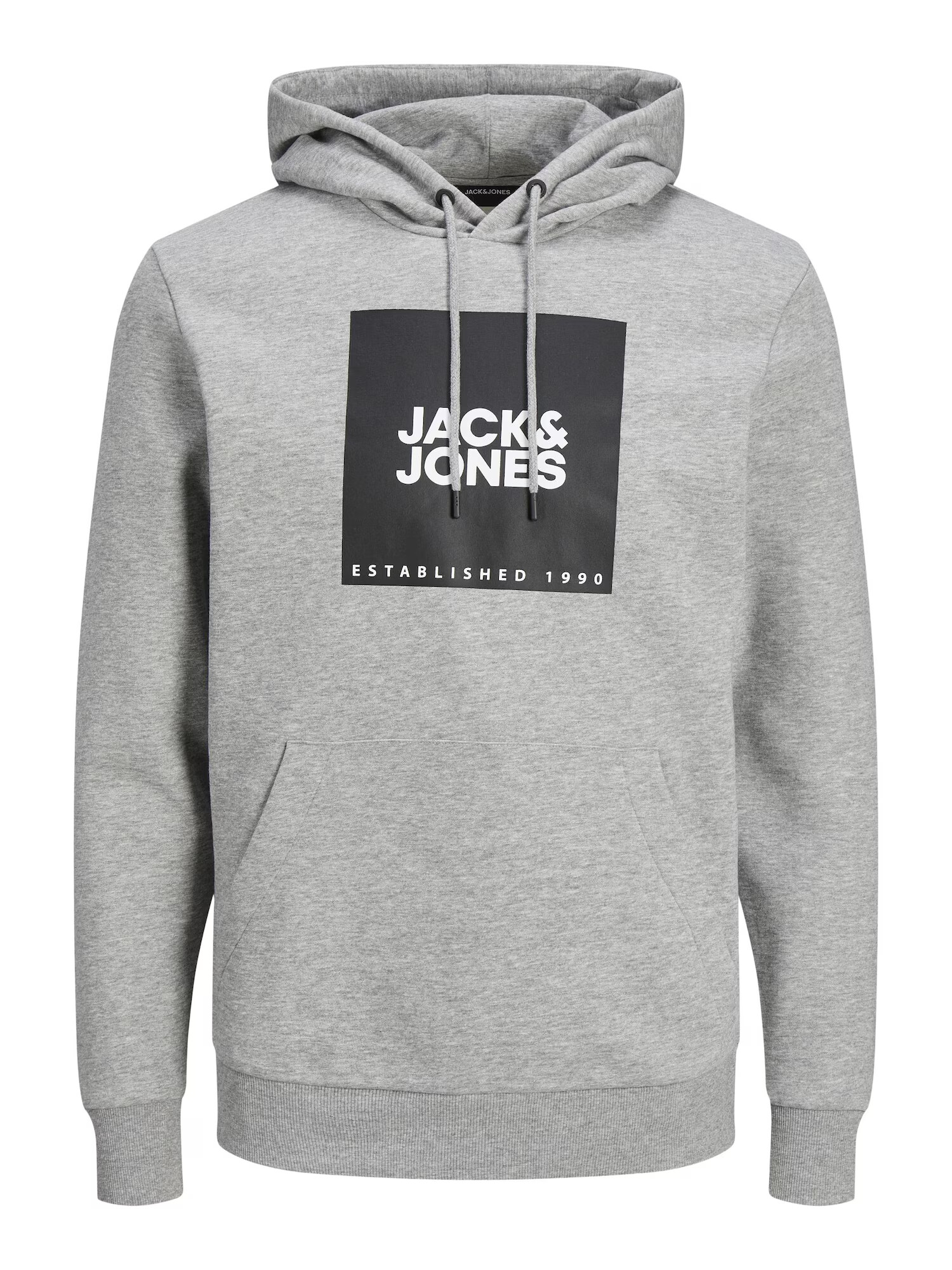 JACK & JONES Mikina 'Lock' sivá melírovaná / čierna / biela - Pepit.sk