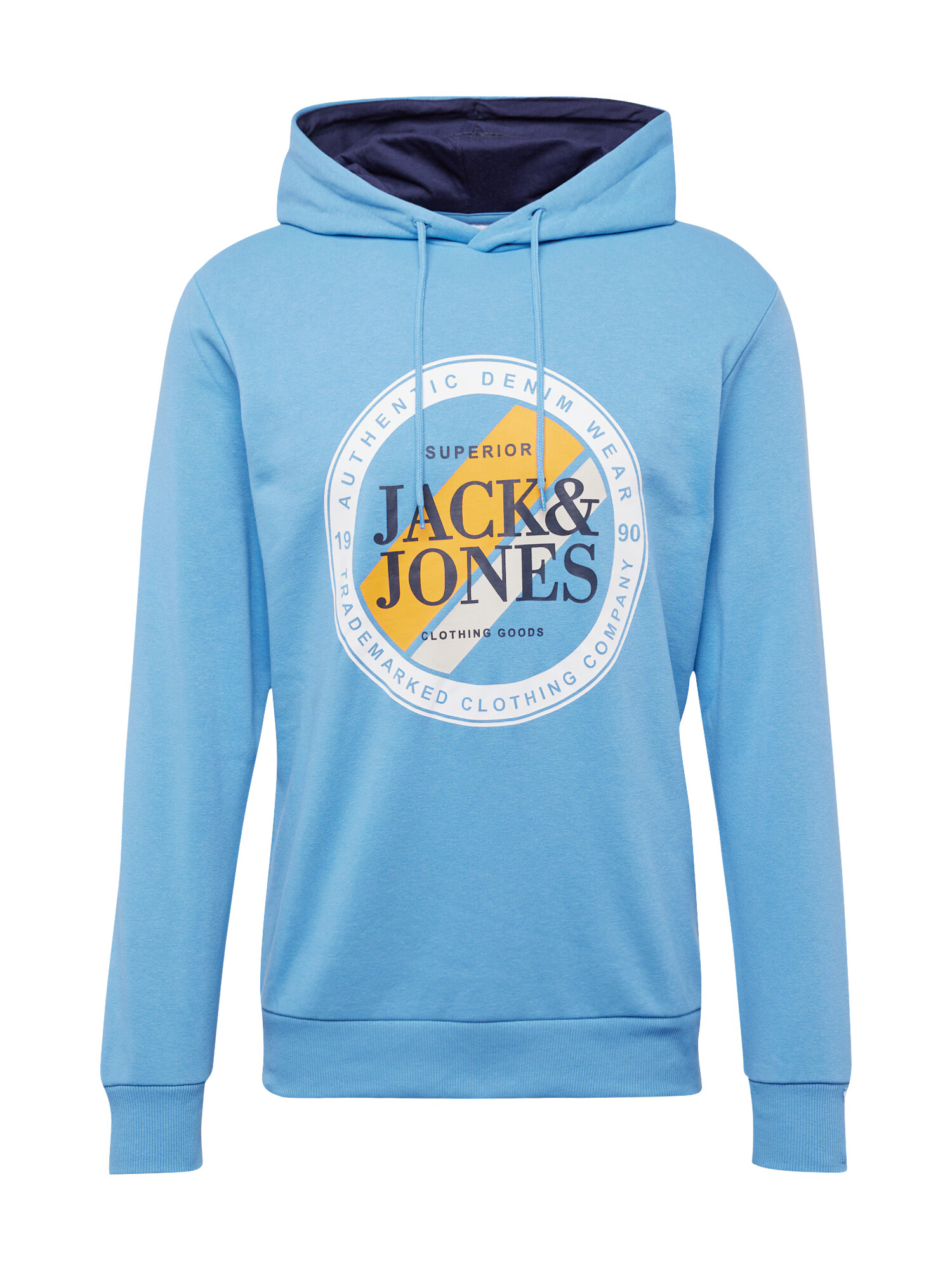 JACK & JONES Mikina 'LOOF' azúrová / oranžová / čierna / biela - Pepit.sk