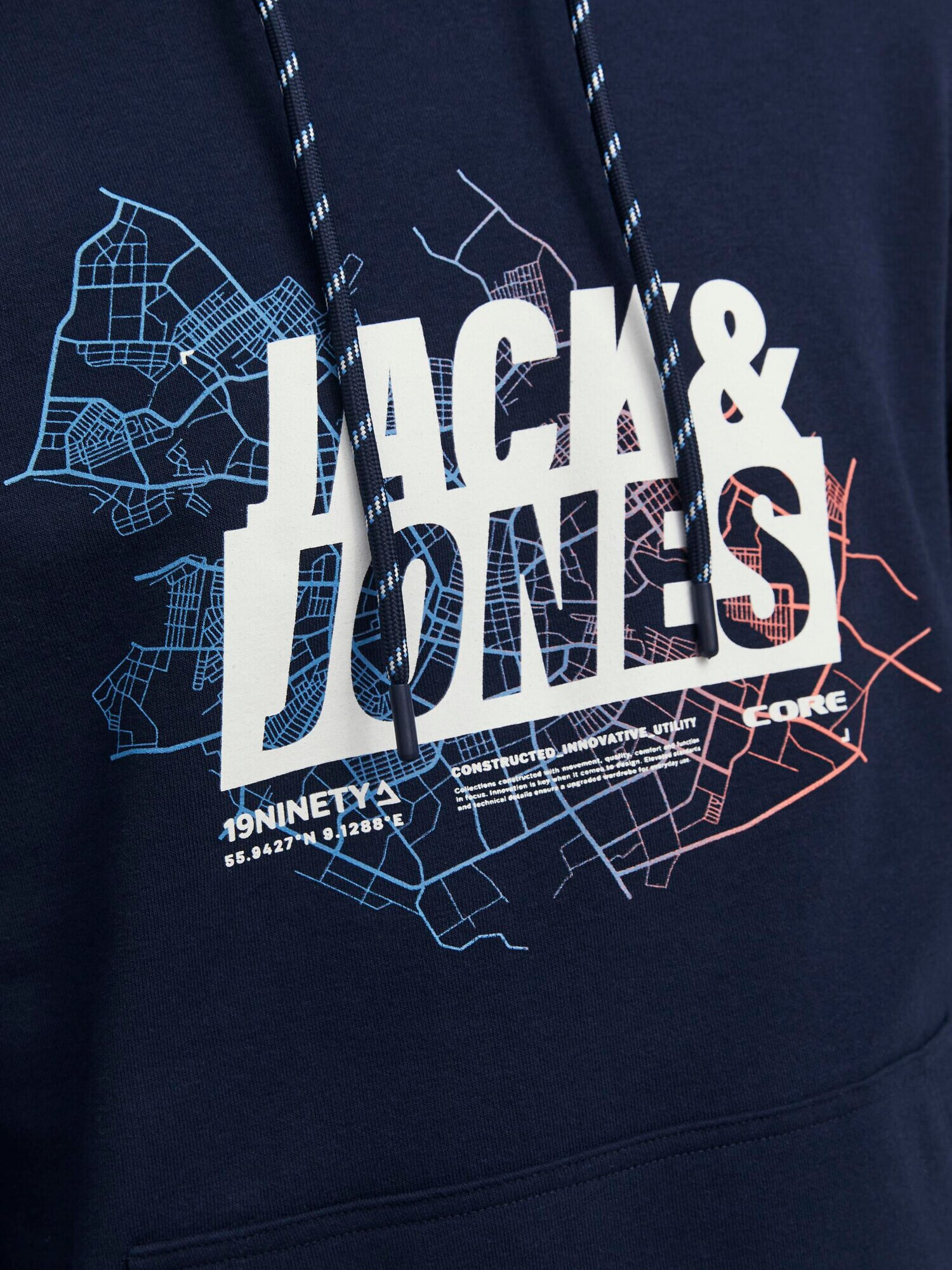 JACK & JONES Mikina námornícka modrá / fialová / čierna / biela - Pepit.sk