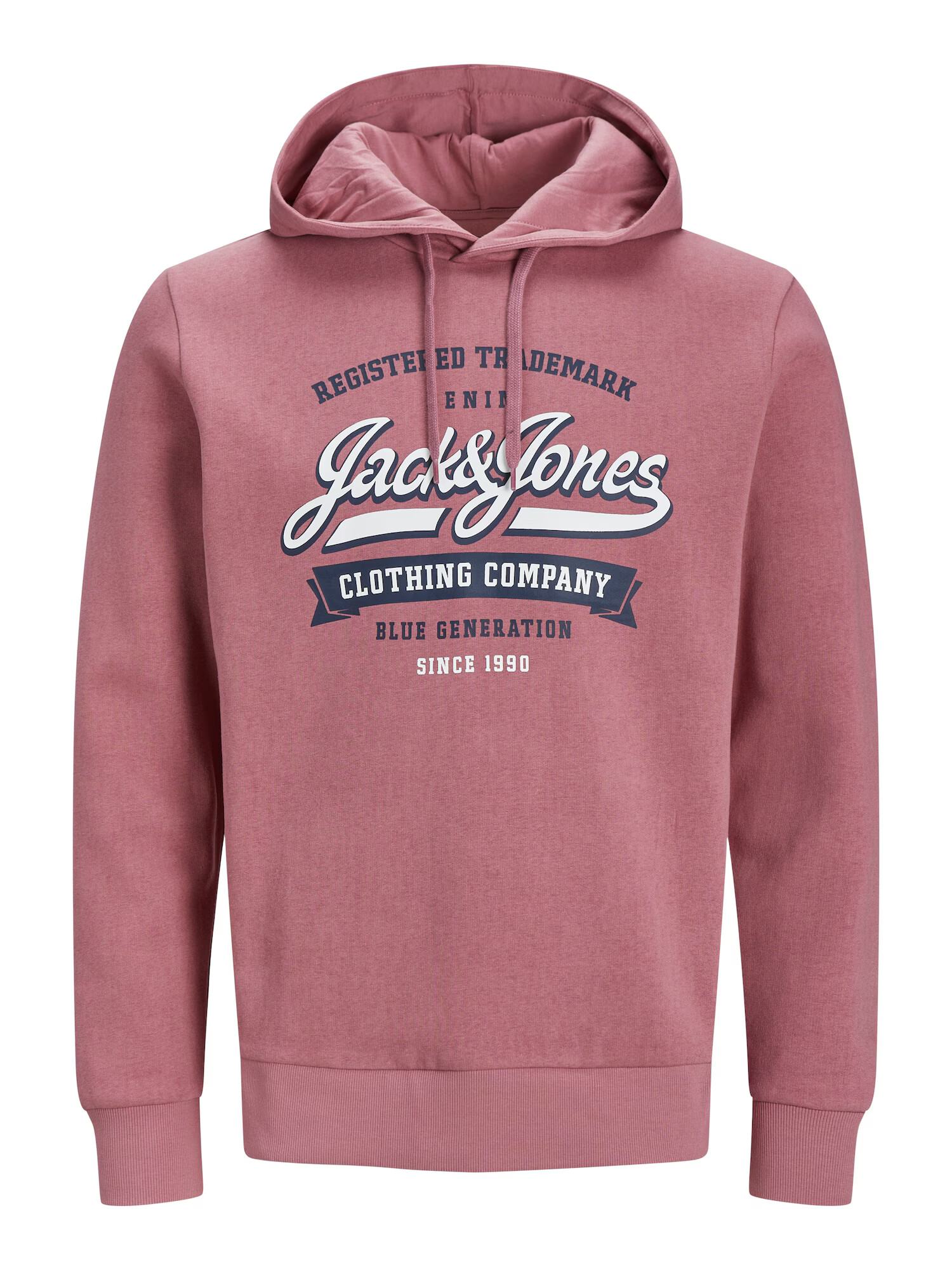 JACK & JONES Mikina námornícka modrá / svetloružová / biela - Pepit.sk