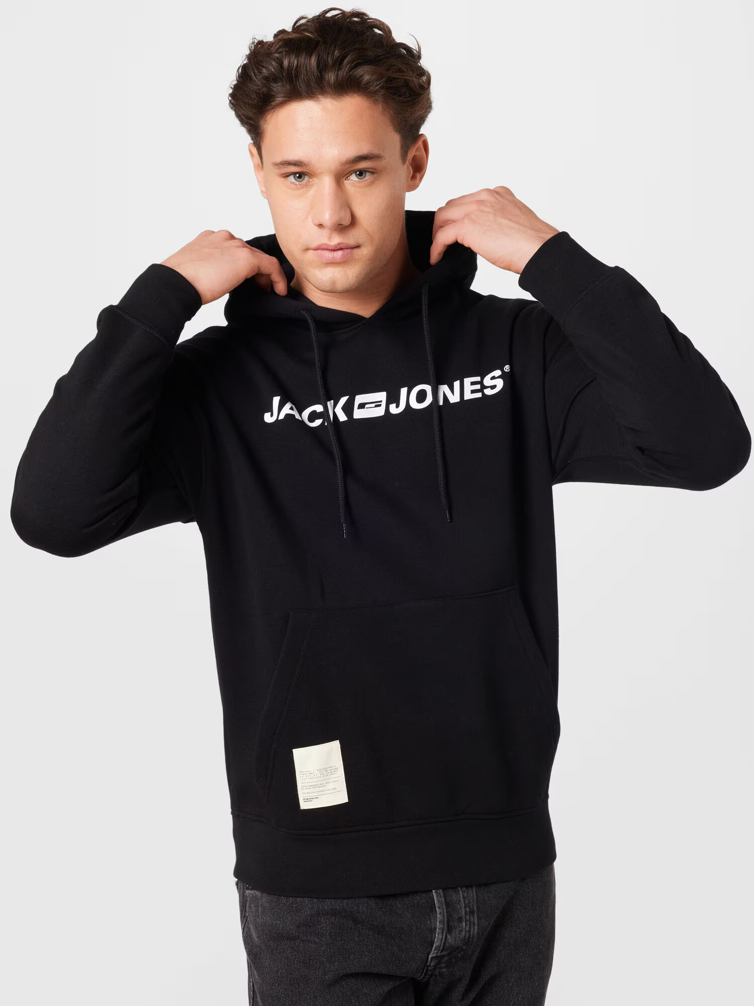 JACK & JONES Mikina 'Remember' čierna / biela - Pepit.sk