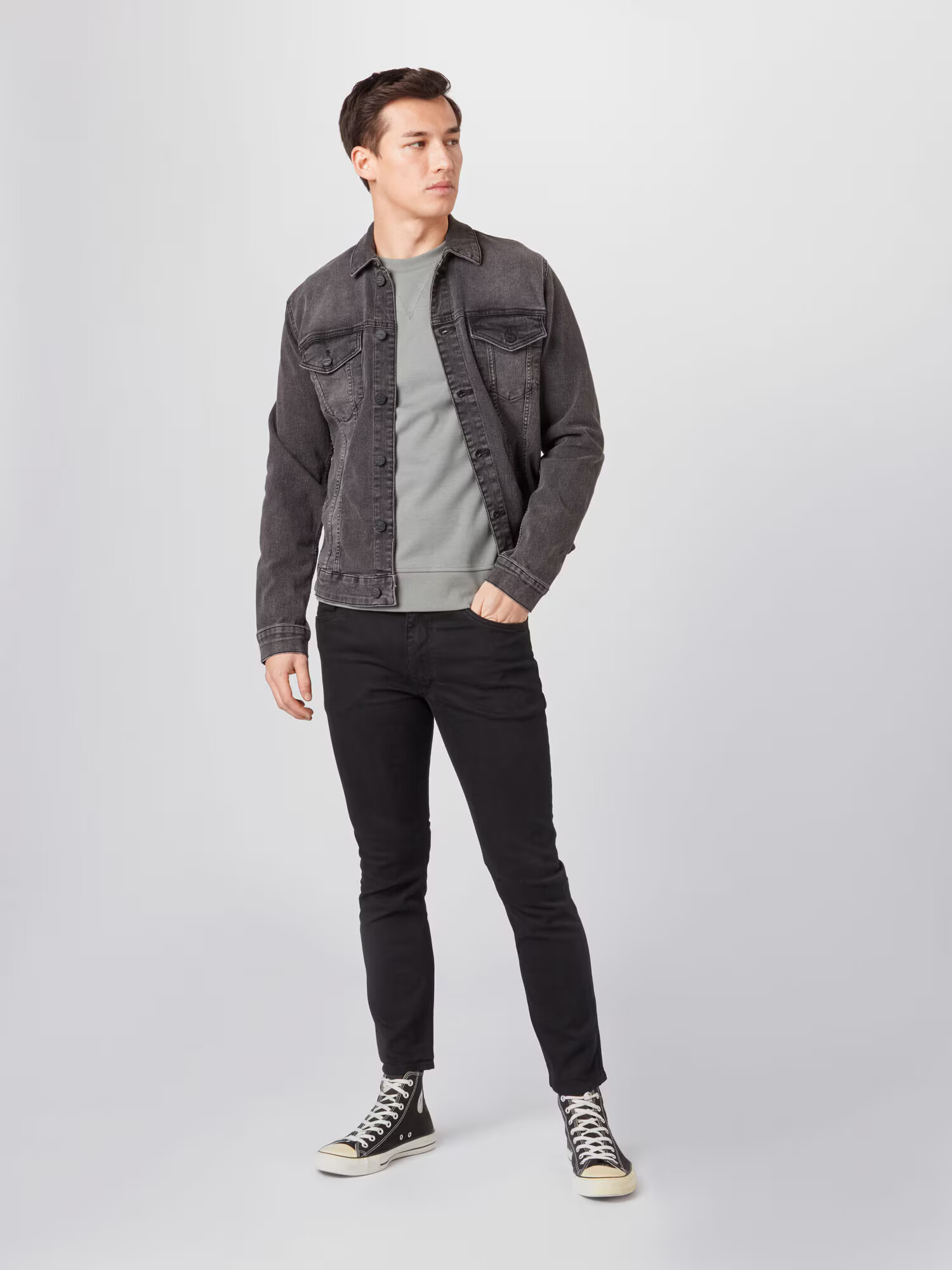 JACK & JONES Mikina sivá melírovaná - Pepit.sk