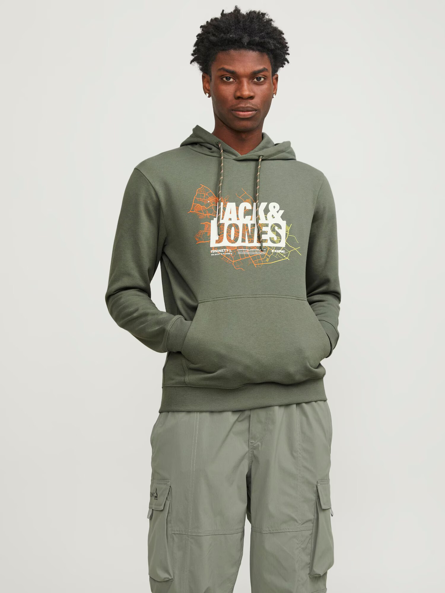 JACK & JONES Mikina žltá / zelená / oranžová / biela - Pepit.sk