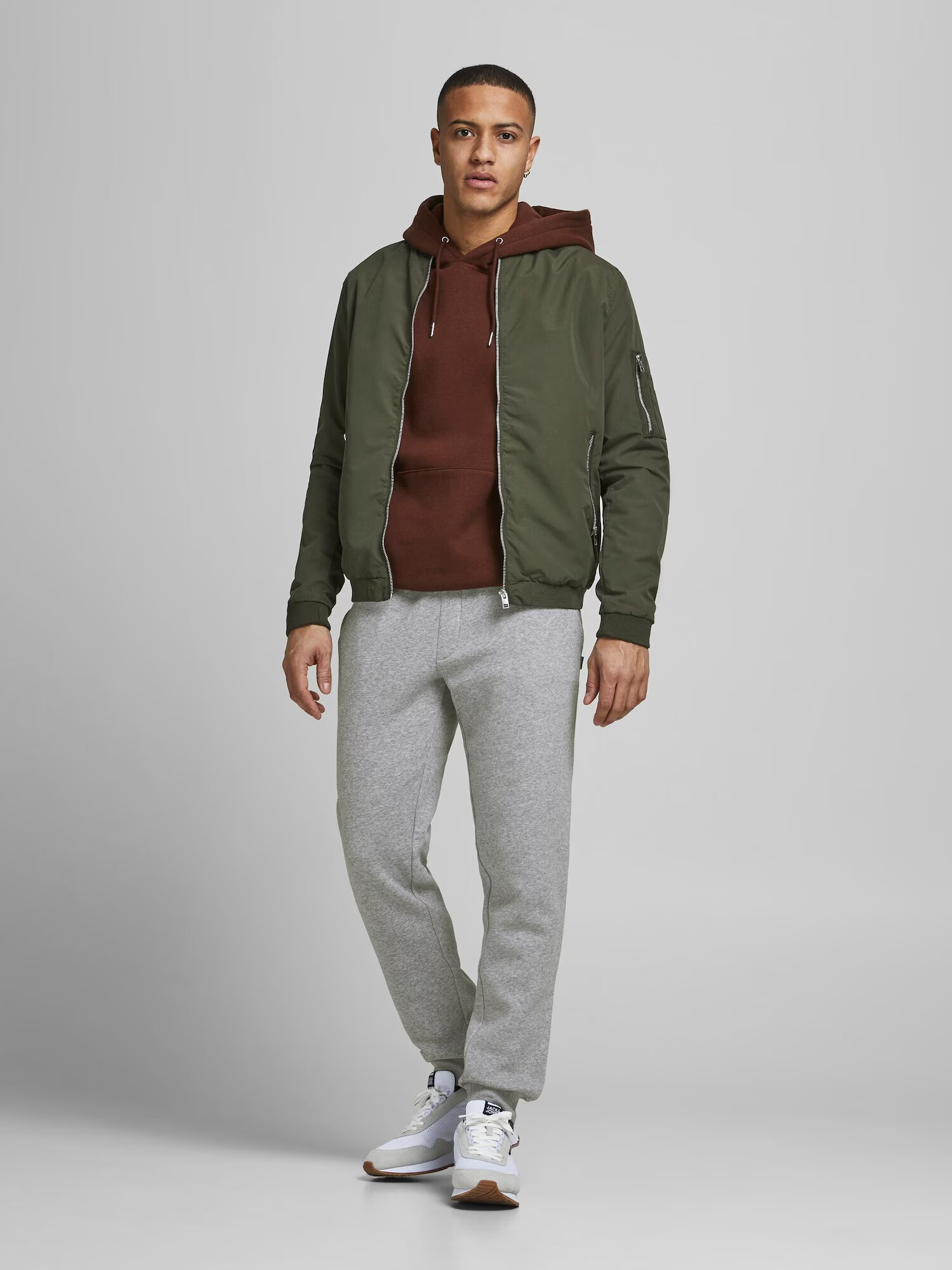 JACK & JONES Nohavice 'Gordon Bradley' sivá - Pepit.sk