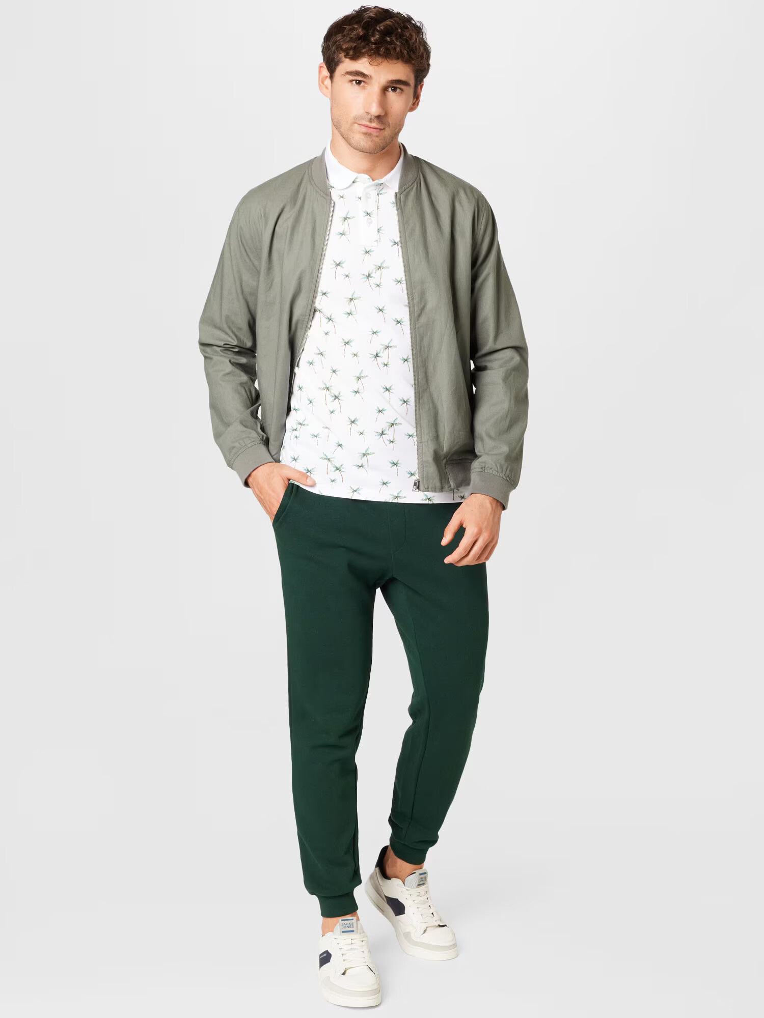 JACK & JONES Nohavice 'GORDON' tmavozelená - Pepit.sk