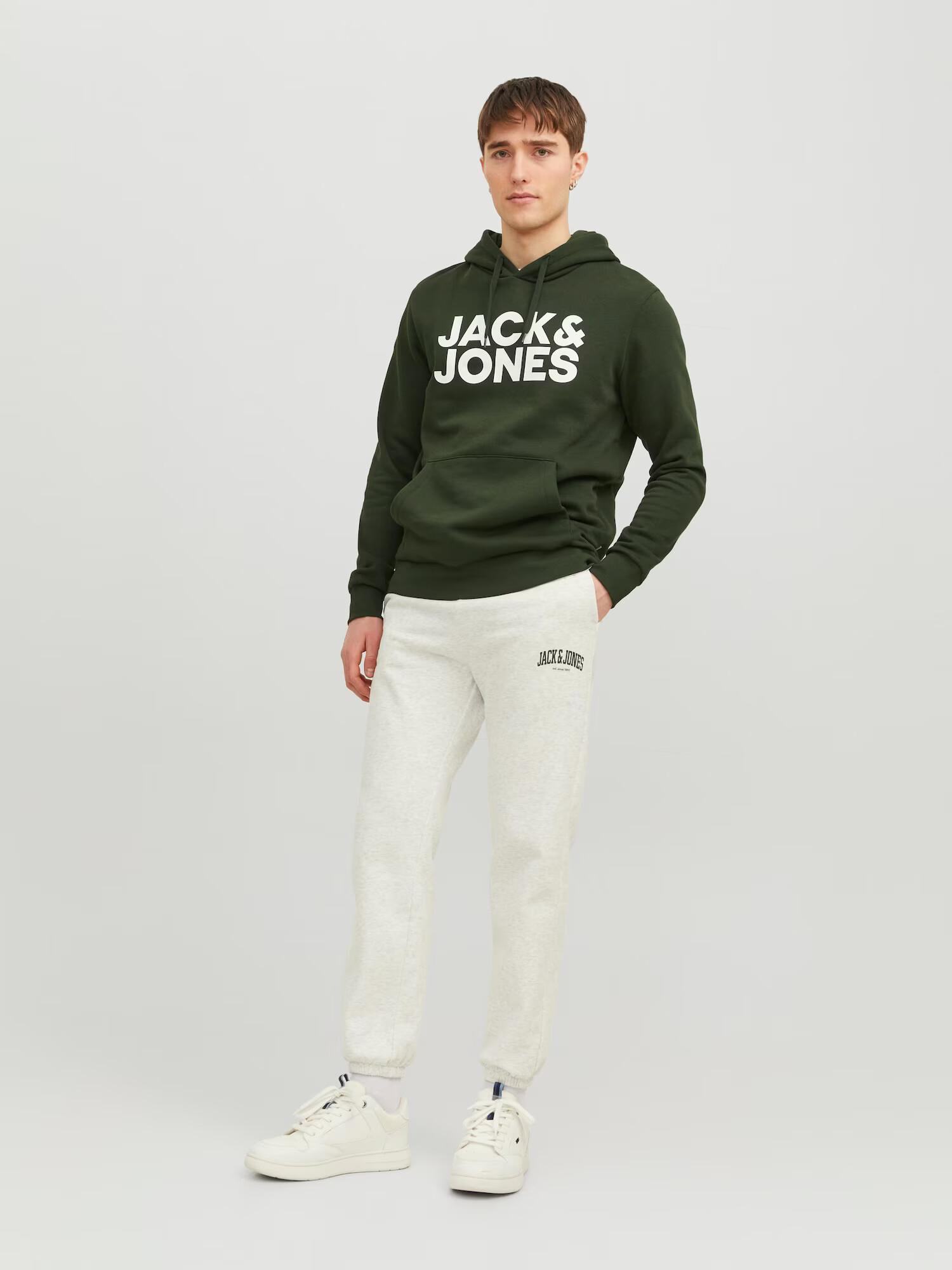 JACK & JONES Nohavice 'Kane Josh' čierna / biela melírovaná - Pepit.sk