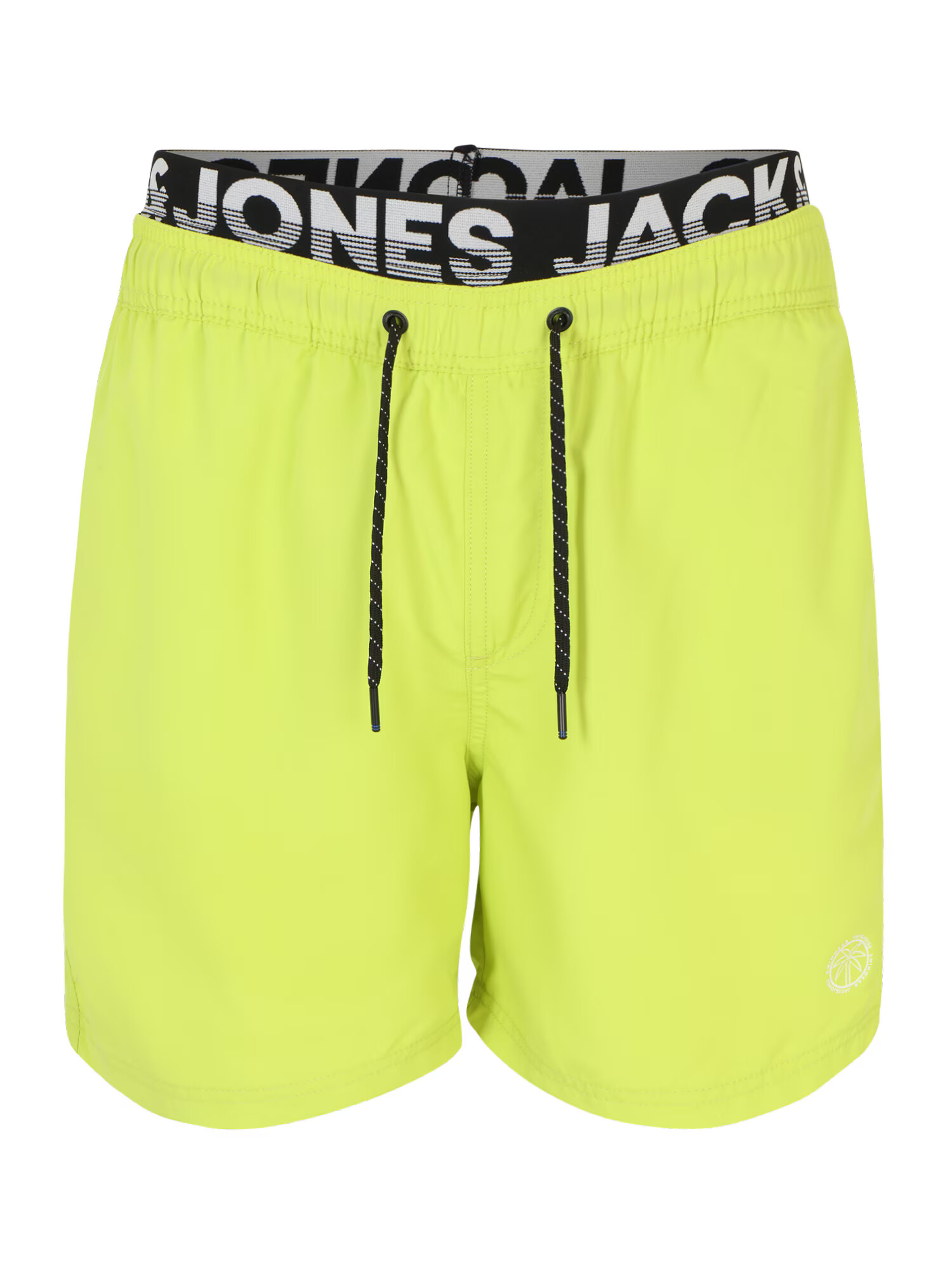 JACK & JONES Plavecké šortky 'CRETE' neónovo zelená / čierna / biela - Pepit.sk